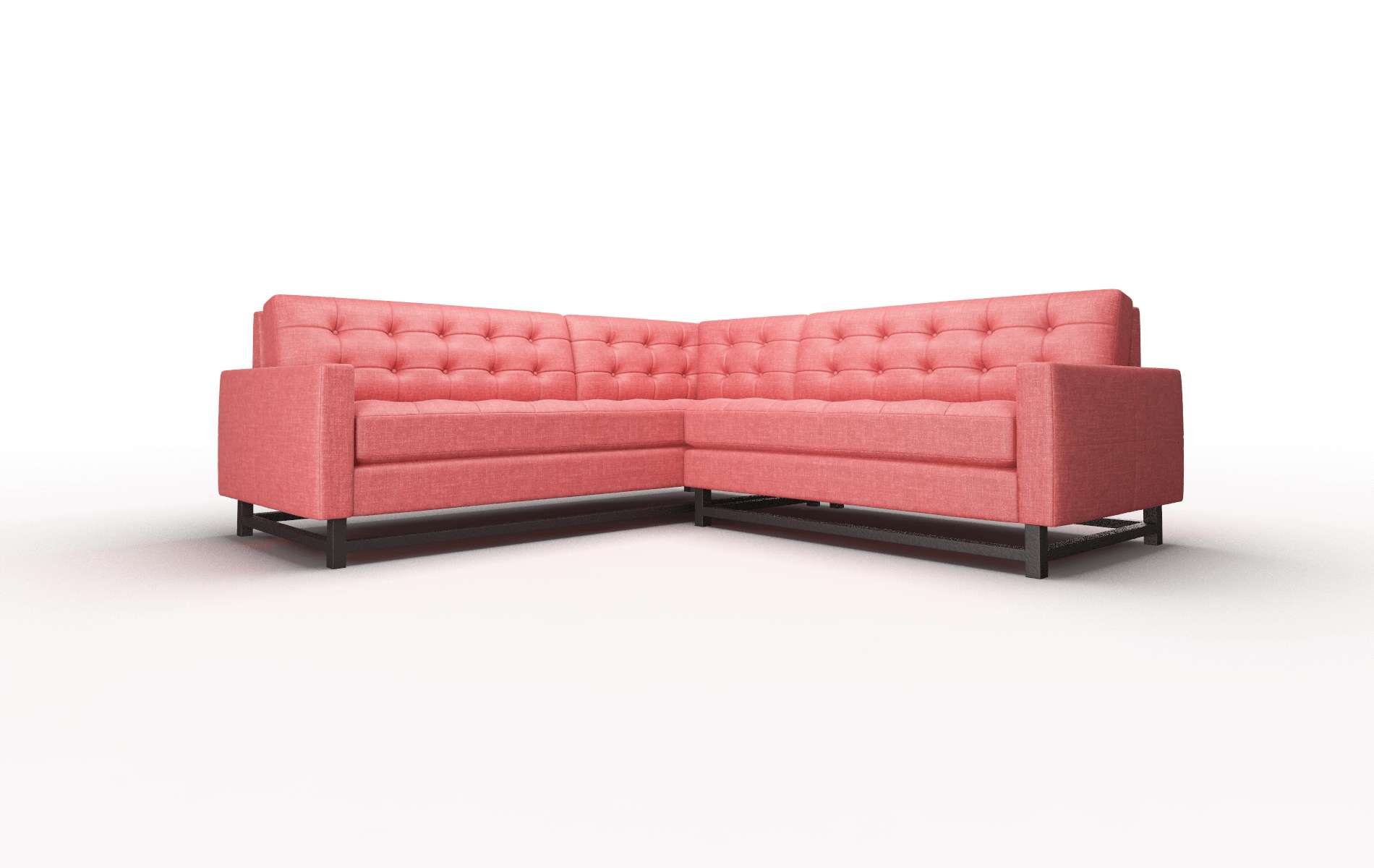 Madrid Leslie Poppy Sectional espresso legs 1