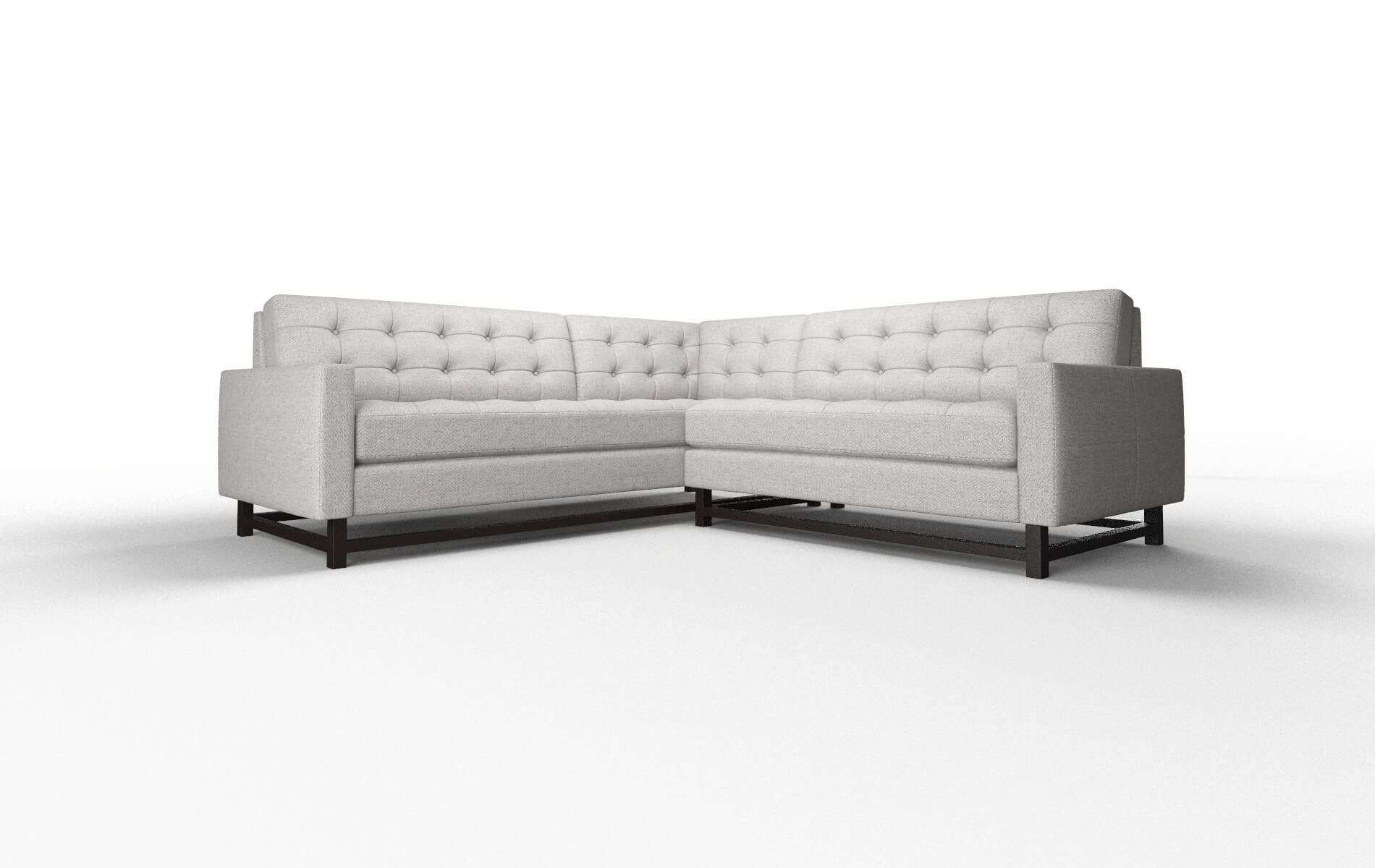 Madrid Malibu Dove Sectional espresso legs 1
