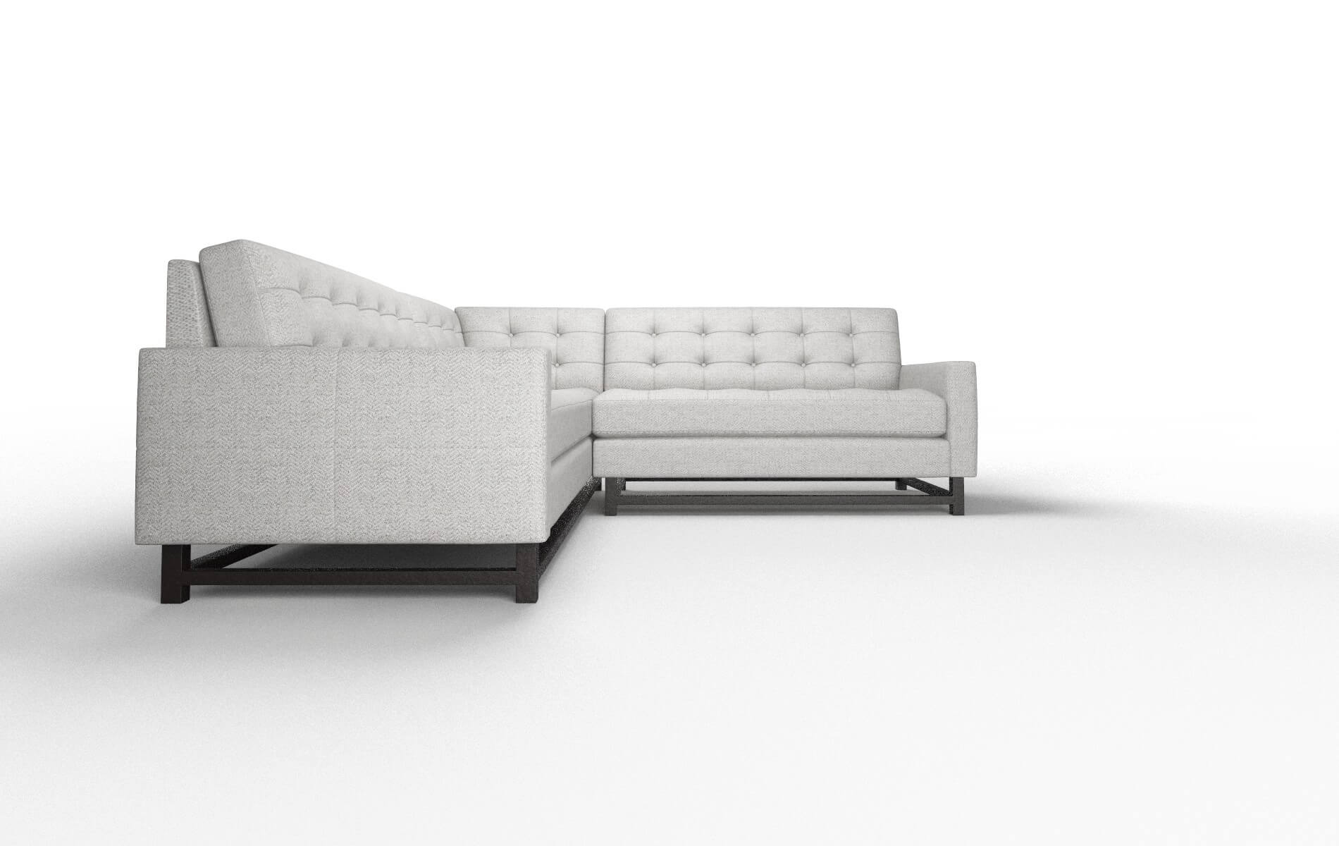 Madrid Malibu Dove Sectional espresso legs 2