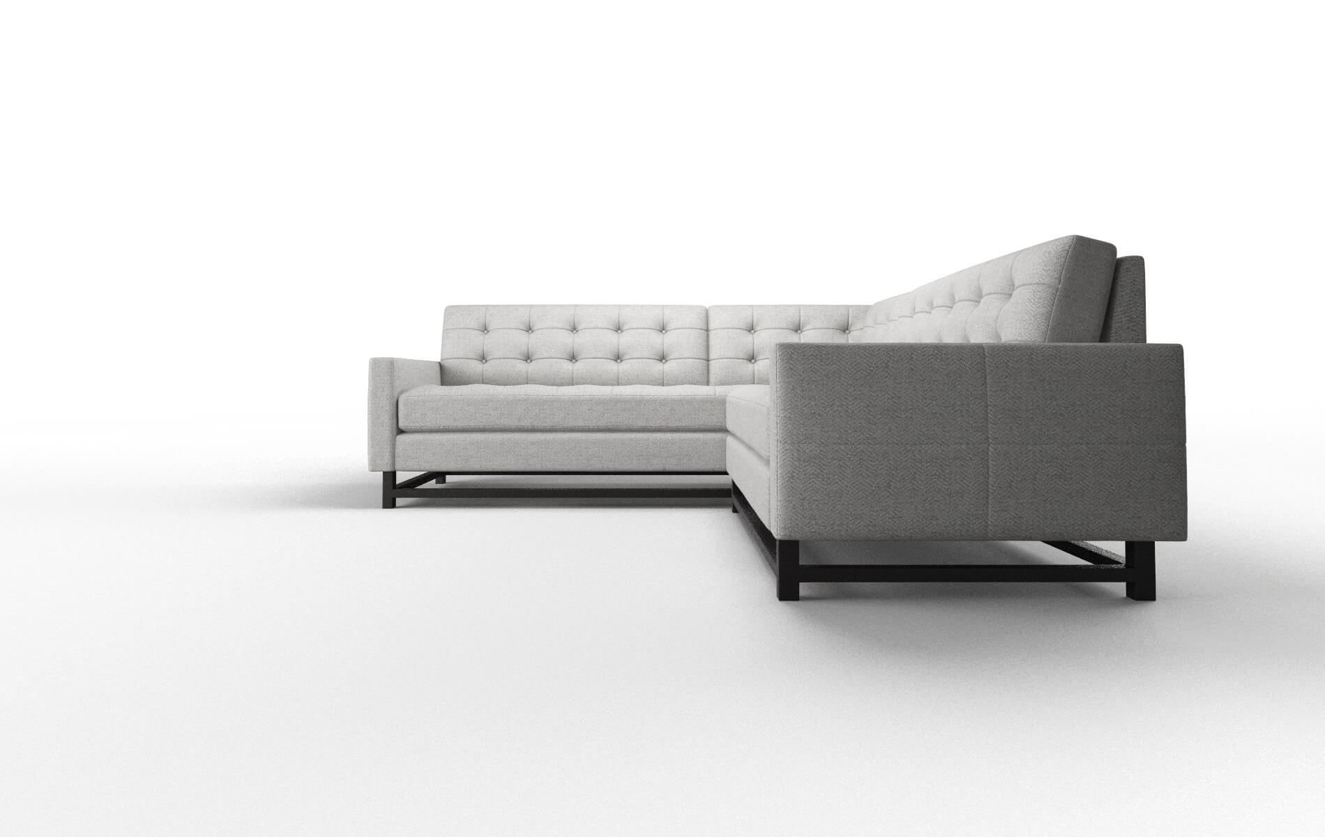 Madrid Malibu Dove Sectional espresso legs 5