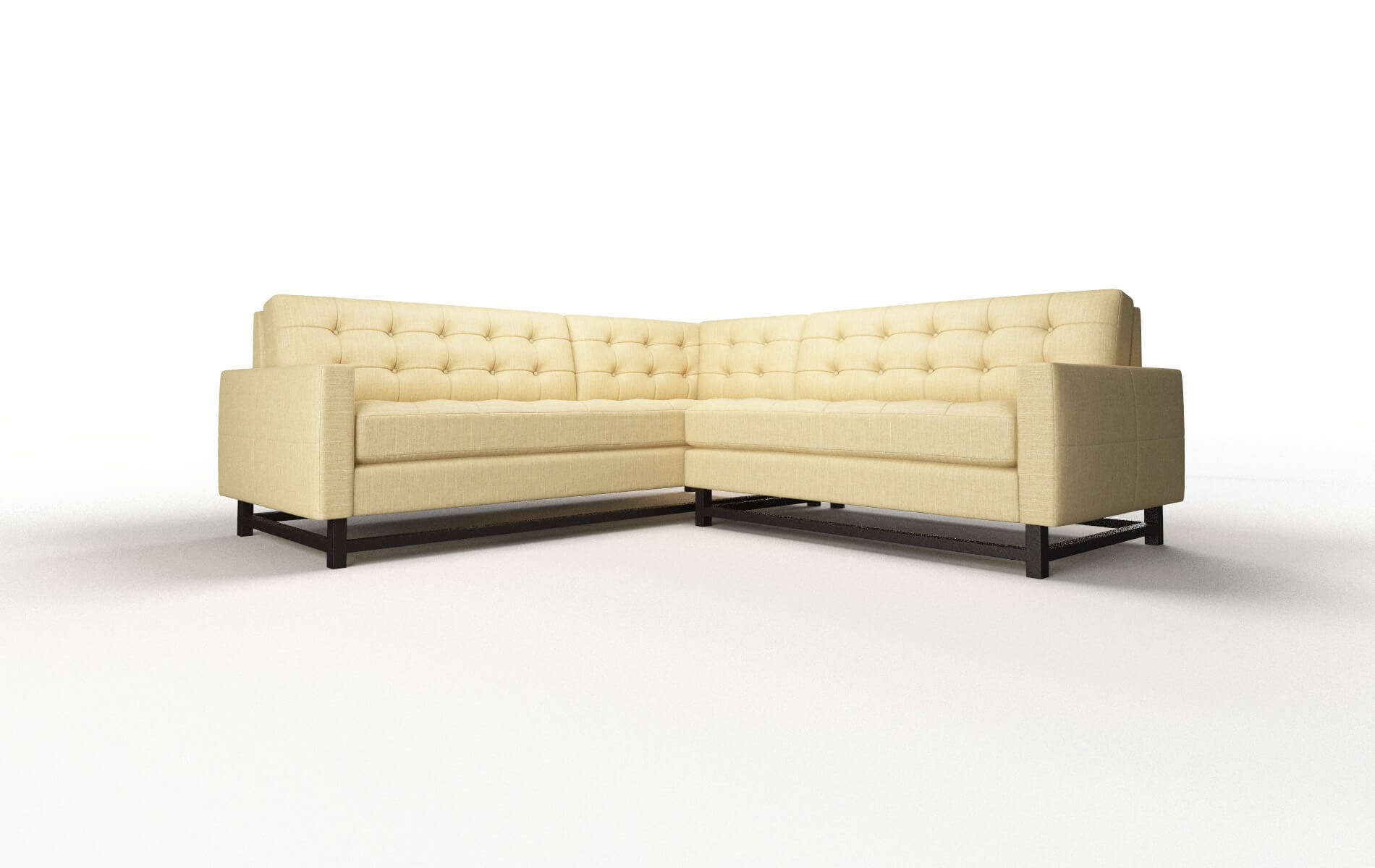Madrid Malibu Maize Sectional espresso legs 1