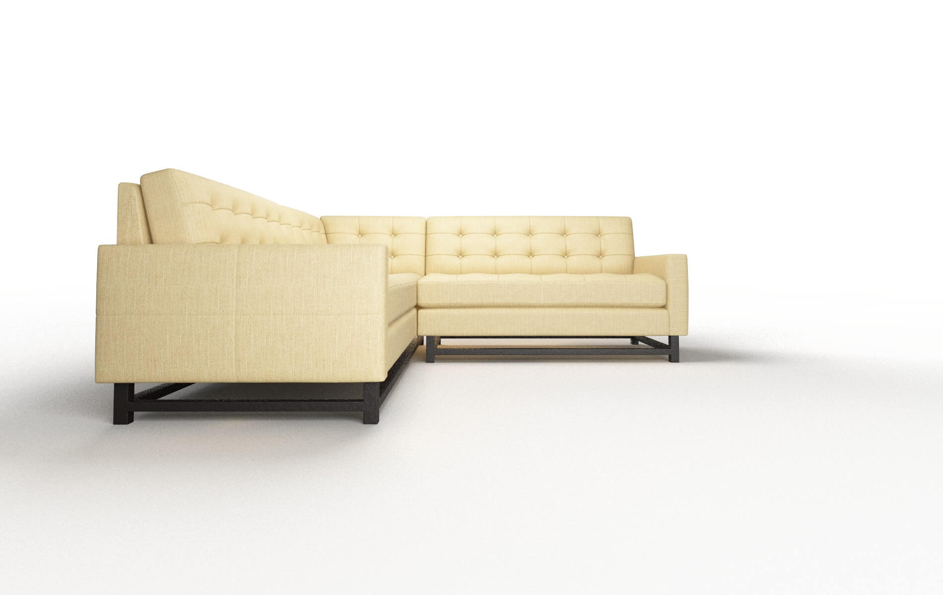 Madrid Malibu Maize Sectional espresso legs 2