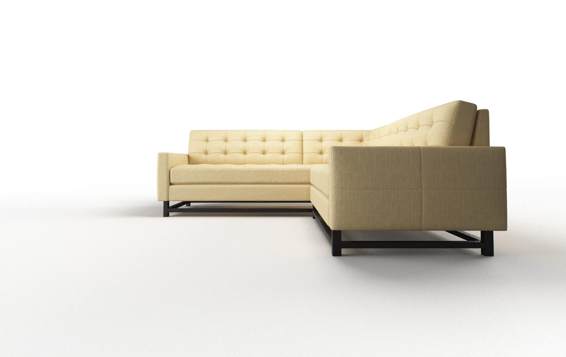 Madrid Malibu Maize Sectional espresso legs 5