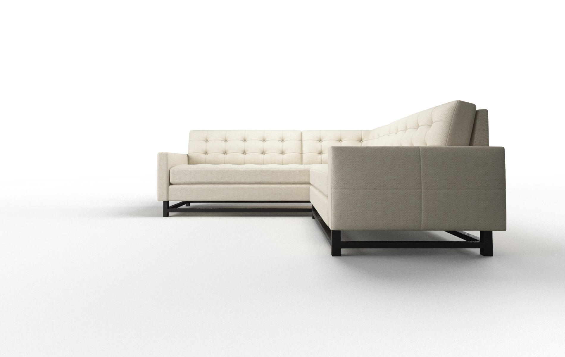 Madrid Malibu Sand Sectional espresso legs 5