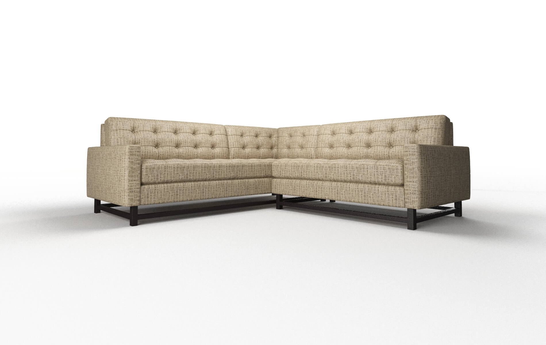 Madrid Marcy Camel Sectional espresso legs 1