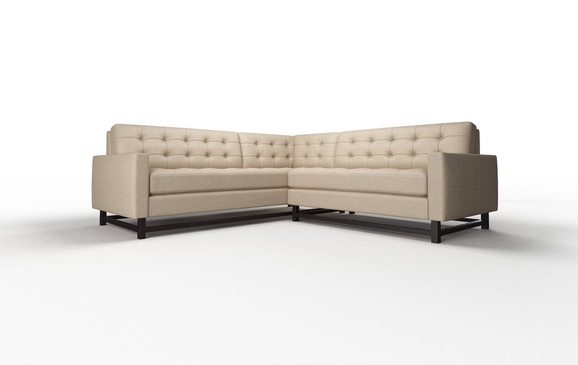 Madrid Oakley Taupe Sectional espresso legs 1