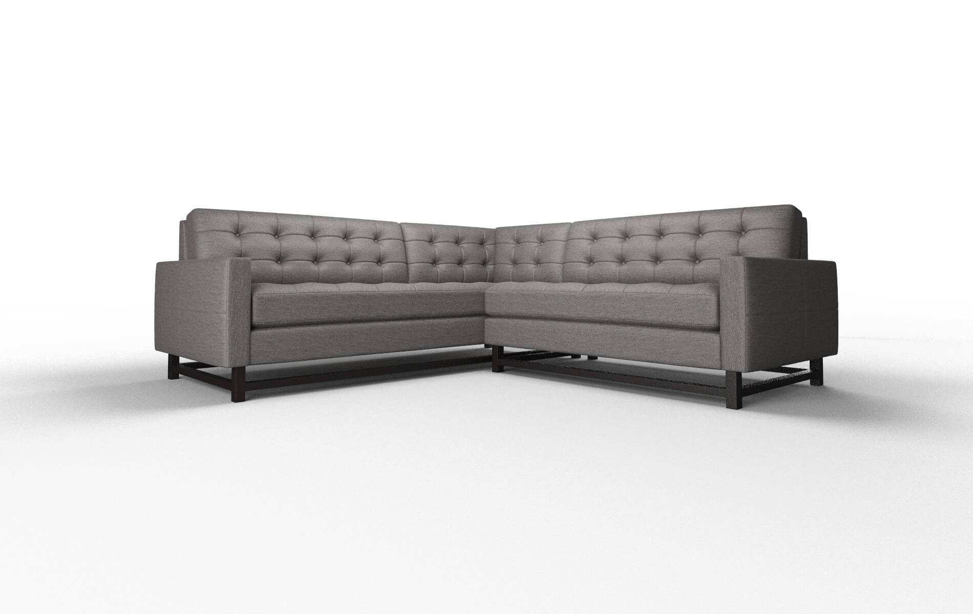 Madrid Oscar Charcoal Sectional espresso legs 1