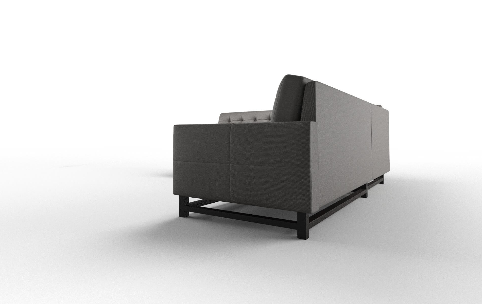 Madrid Oscar Grey Sectional espresso legs 4