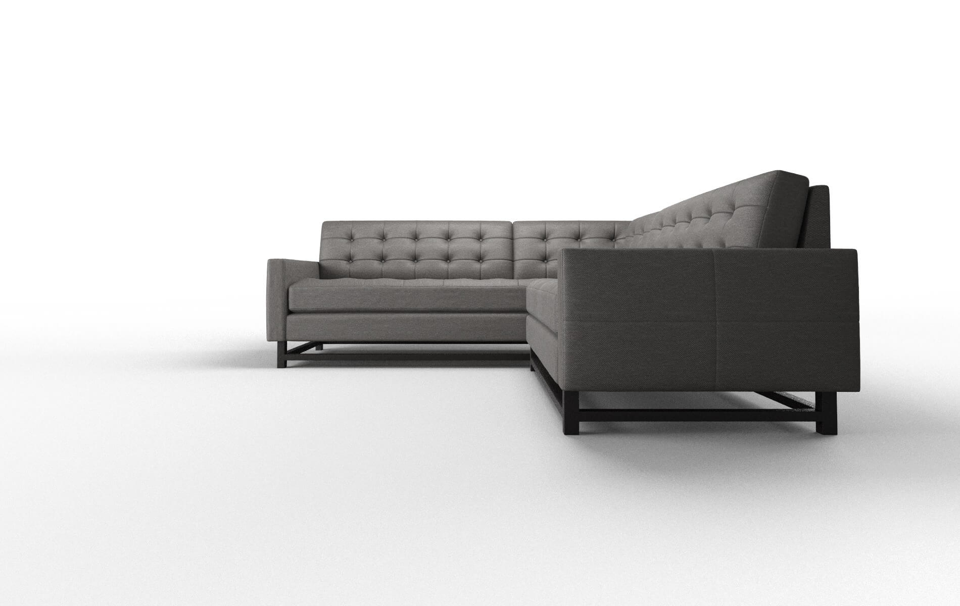 Madrid Oscar Grey Sectional espresso legs 5