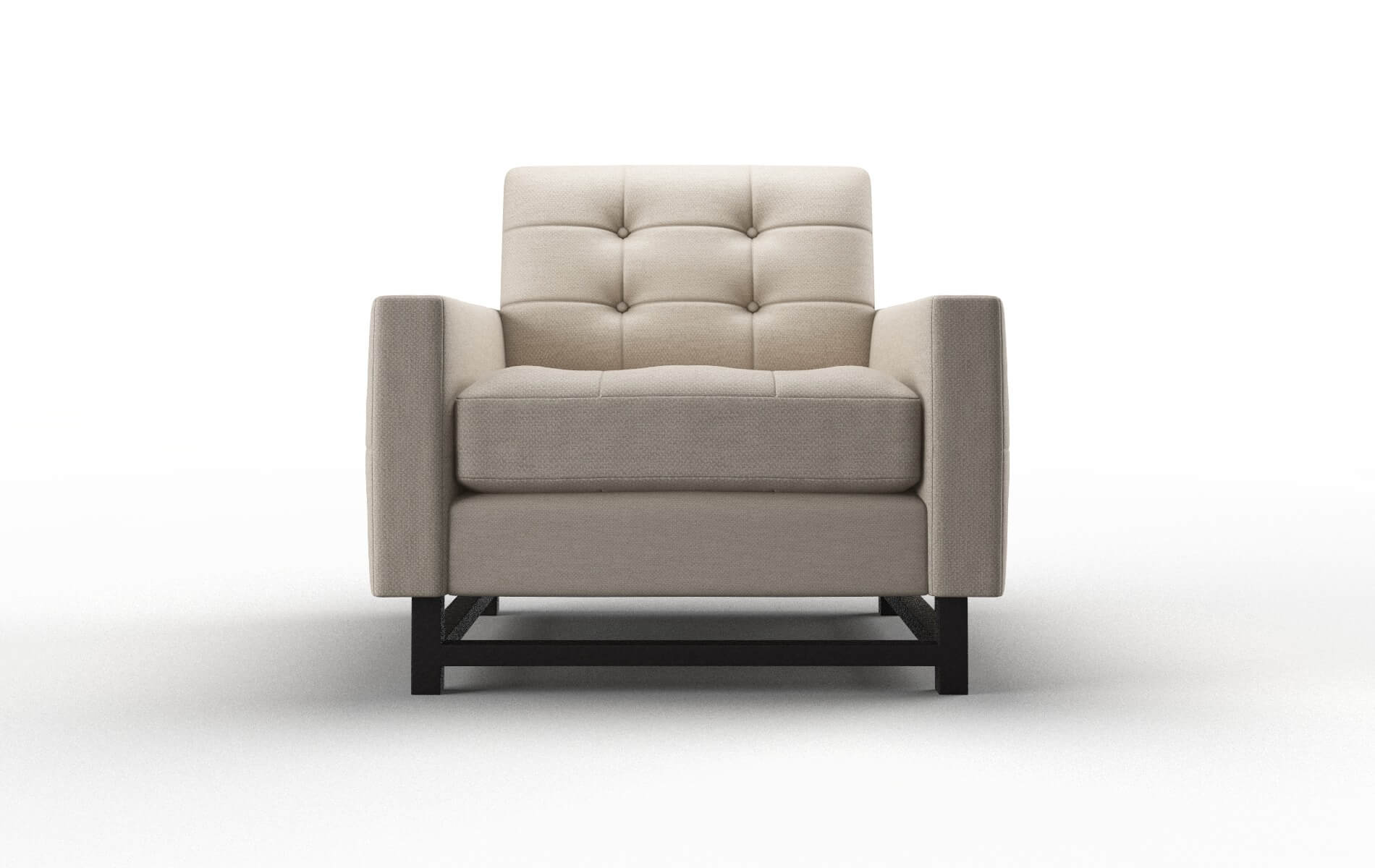 Madrid Oscar Linen Chair espresso legs 1