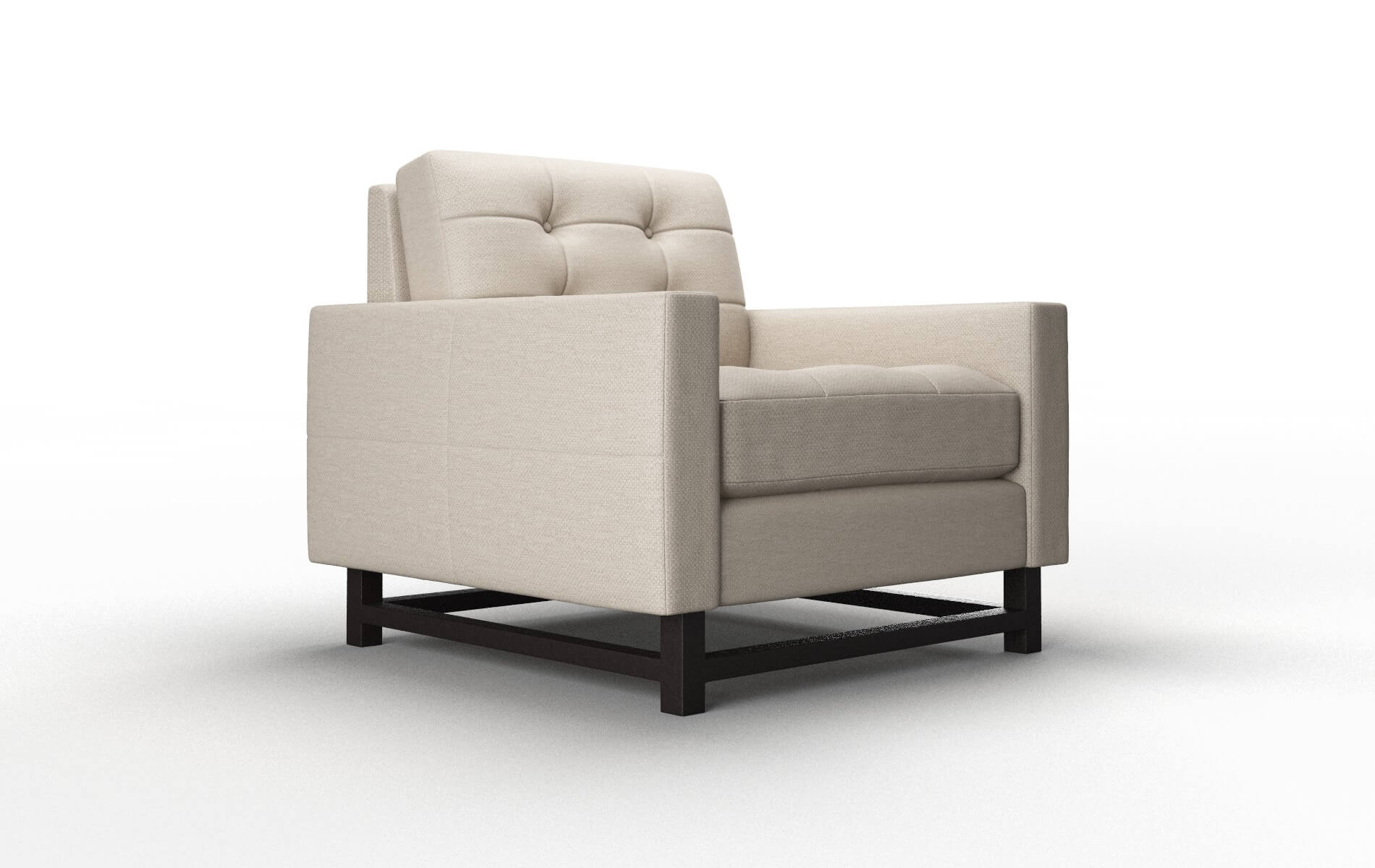 Madrid Oscar Linen Chair espresso legs 2