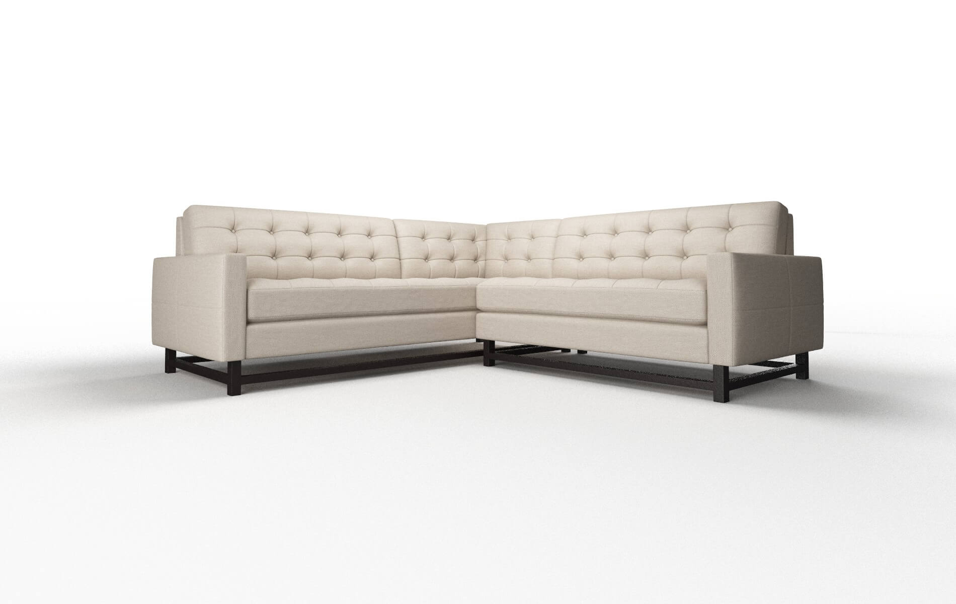Madrid Oscar Linen Sectional espresso legs 1