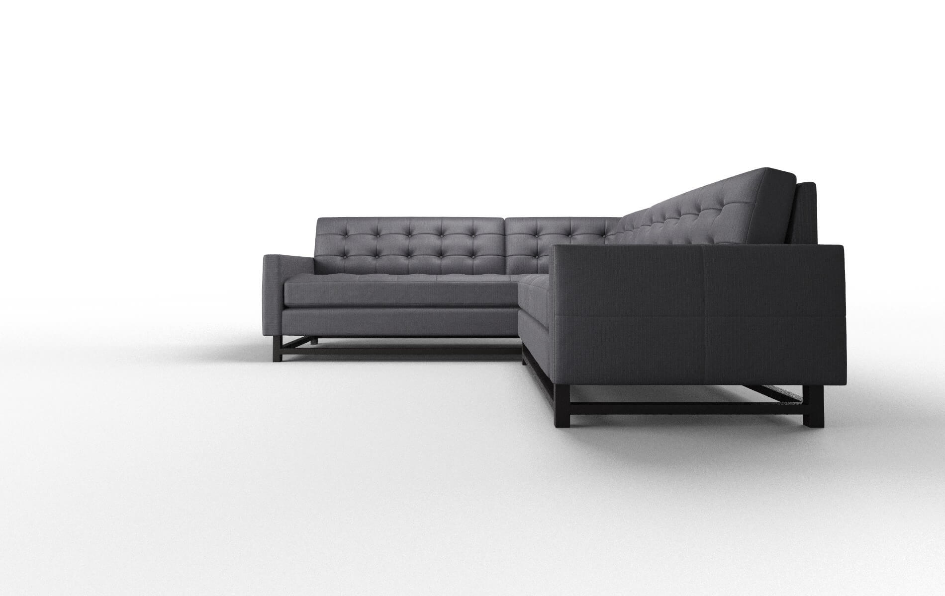Madrid Parker Charcoal Sectional espresso legs 5