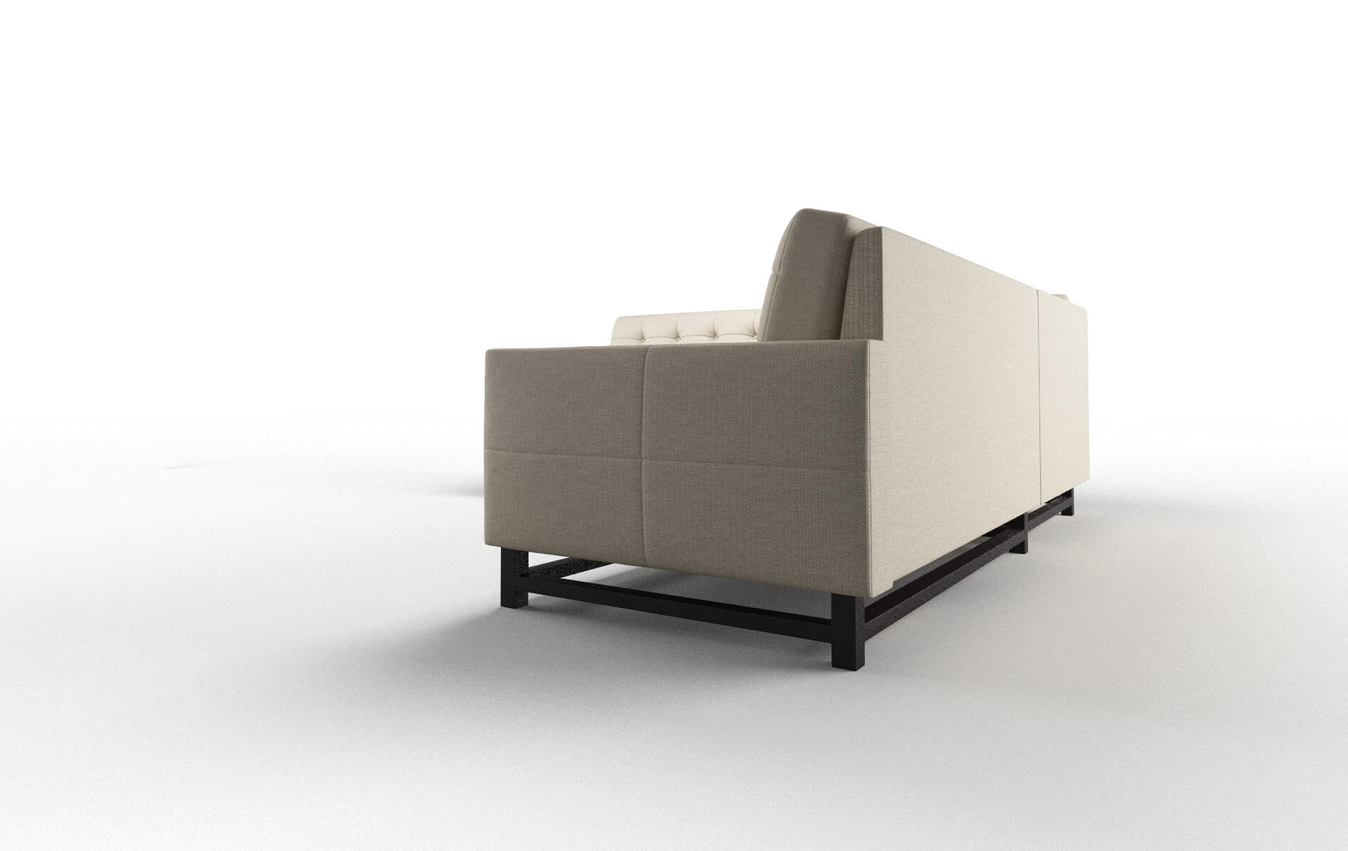 Madrid Parker Linen Sectional espresso legs 4