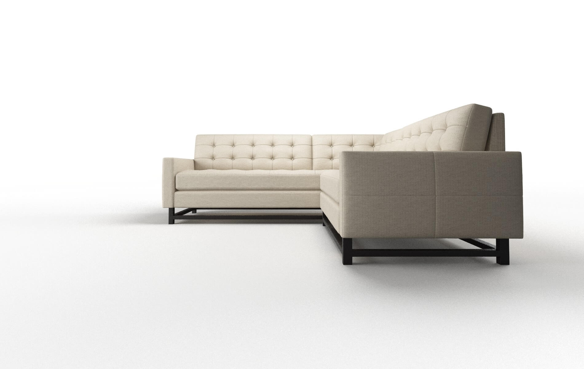 Madrid Parker Linen Sectional espresso legs 5
