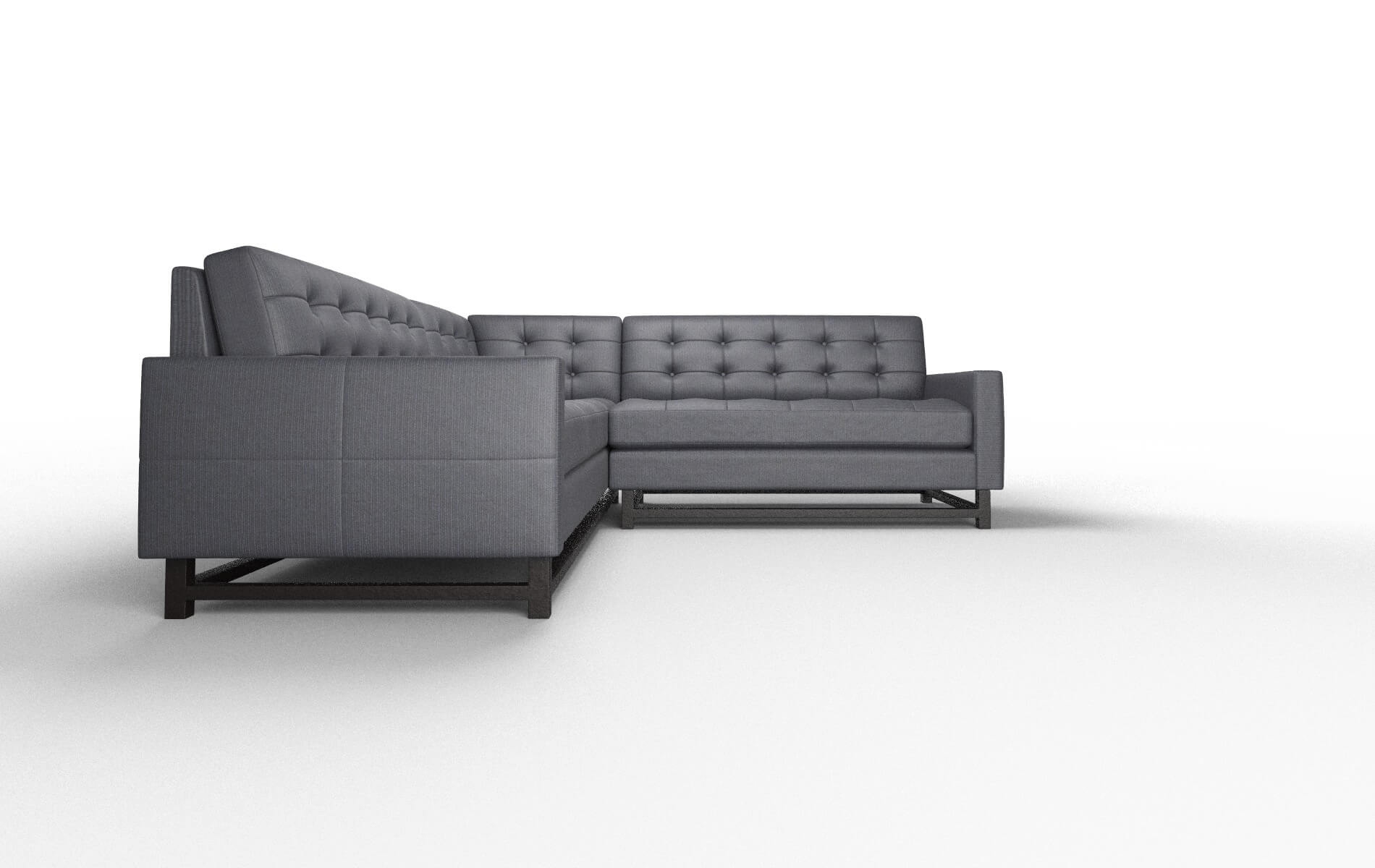 Madrid Parker Midnight Sectional espresso legs 2