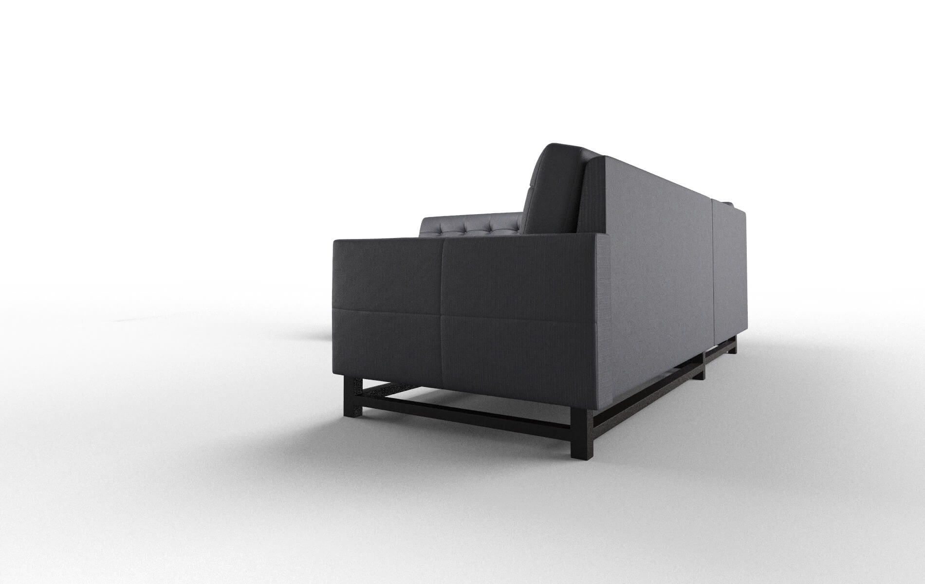 Madrid Parker Midnight Sectional espresso legs 4