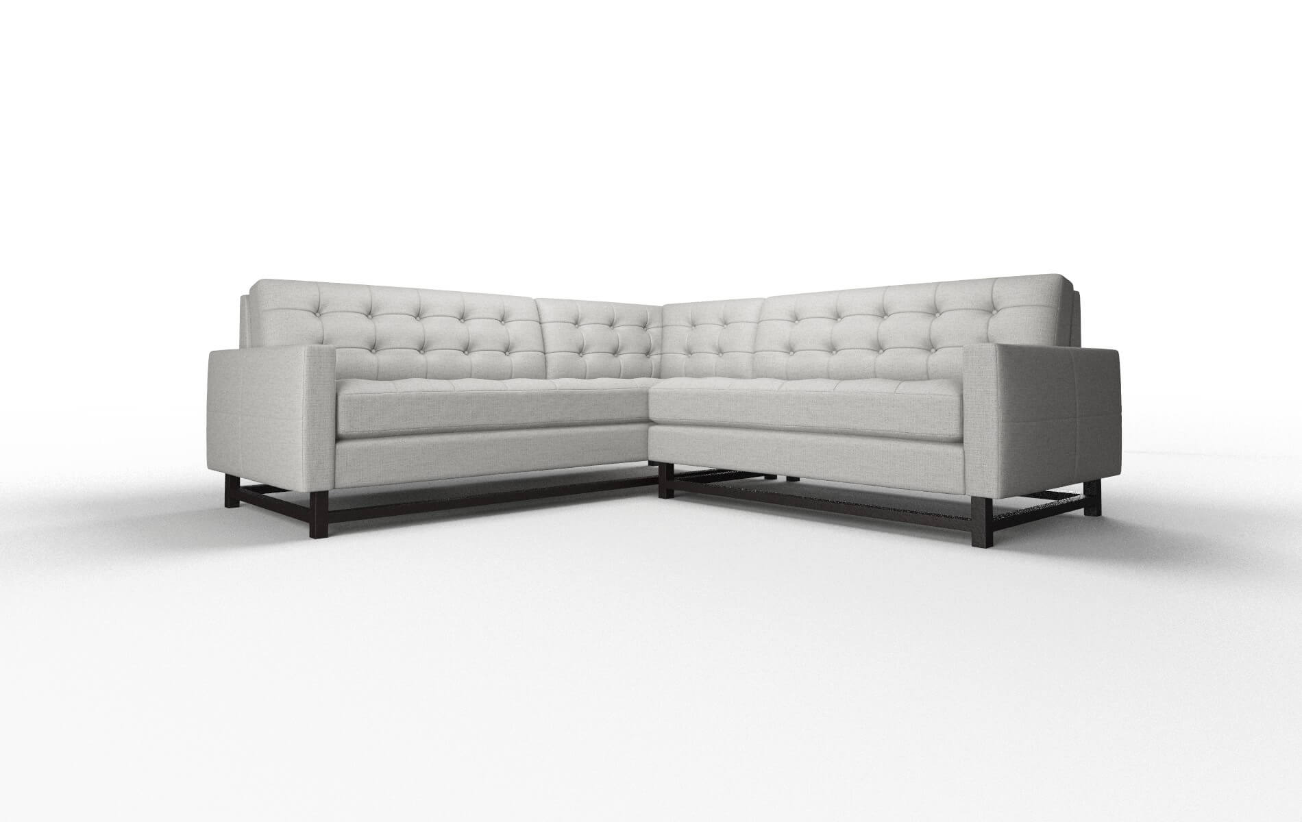 Madrid Parker Silver Sectional espresso legs 1