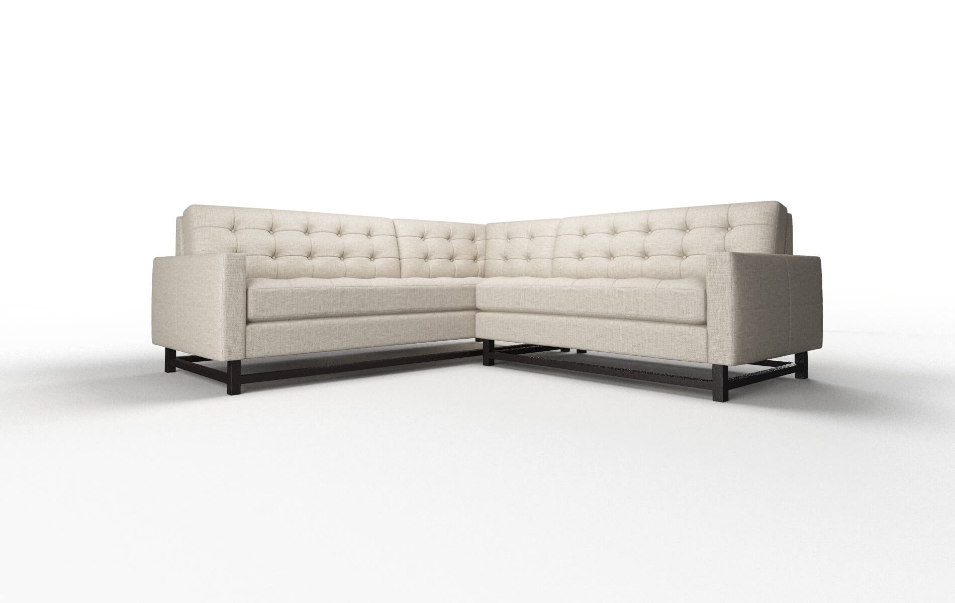Madrid Parker Wheat Sectional espresso legs 1