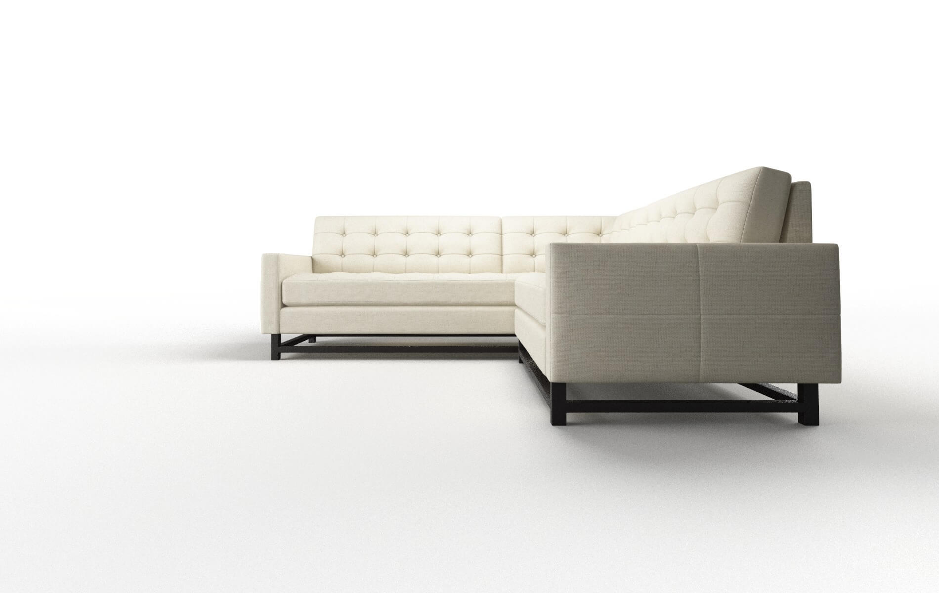 Madrid Phoenix Ivory Sectional espresso legs 5