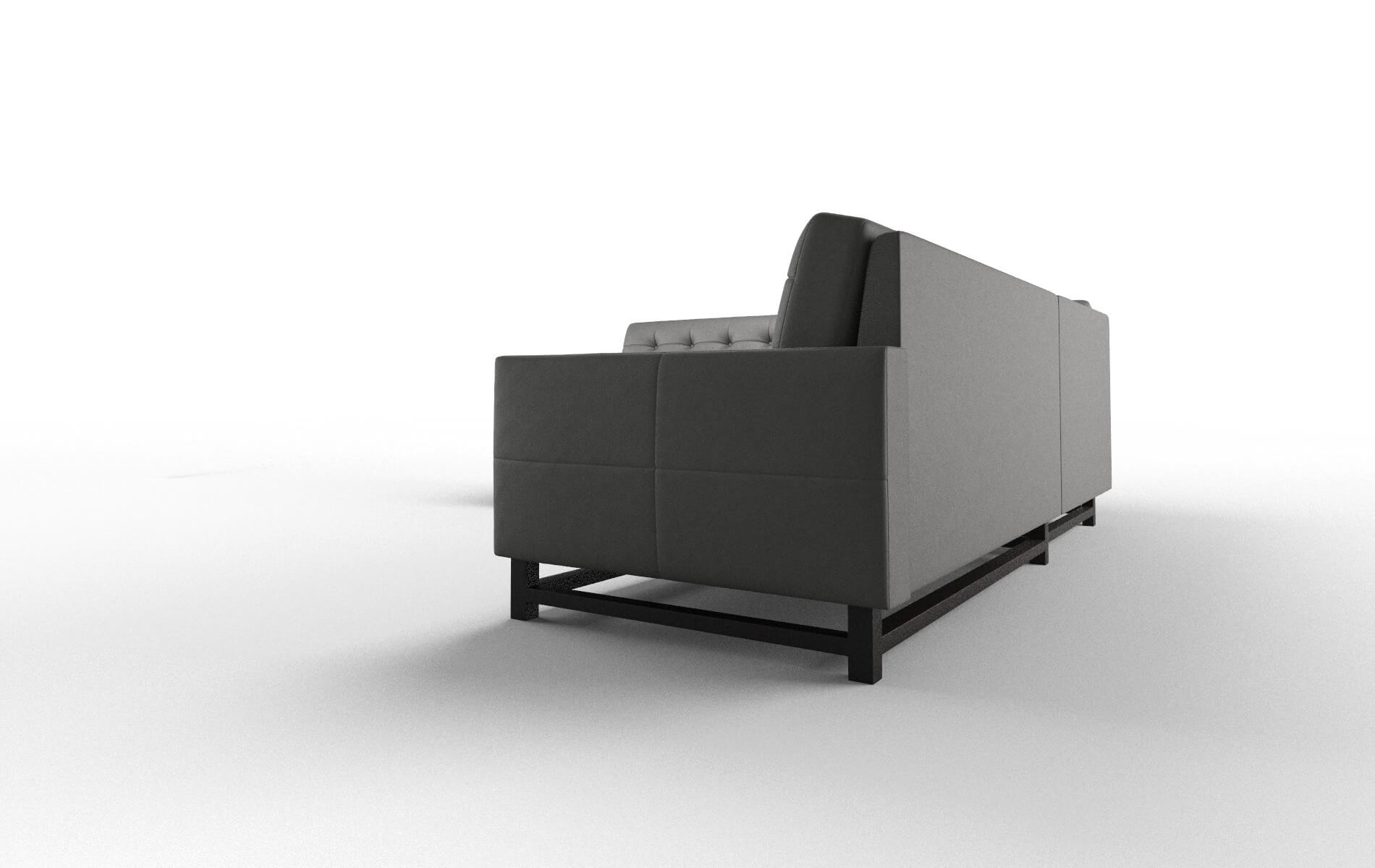 Madrid Rocket Charcoal Sectional espresso legs 4