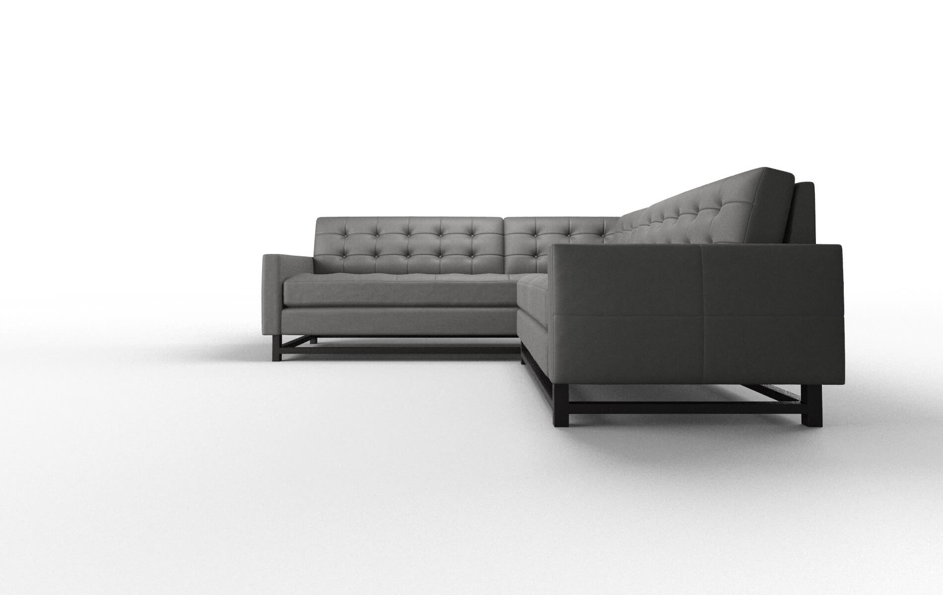Madrid Rocket Charcoal Sectional espresso legs 5