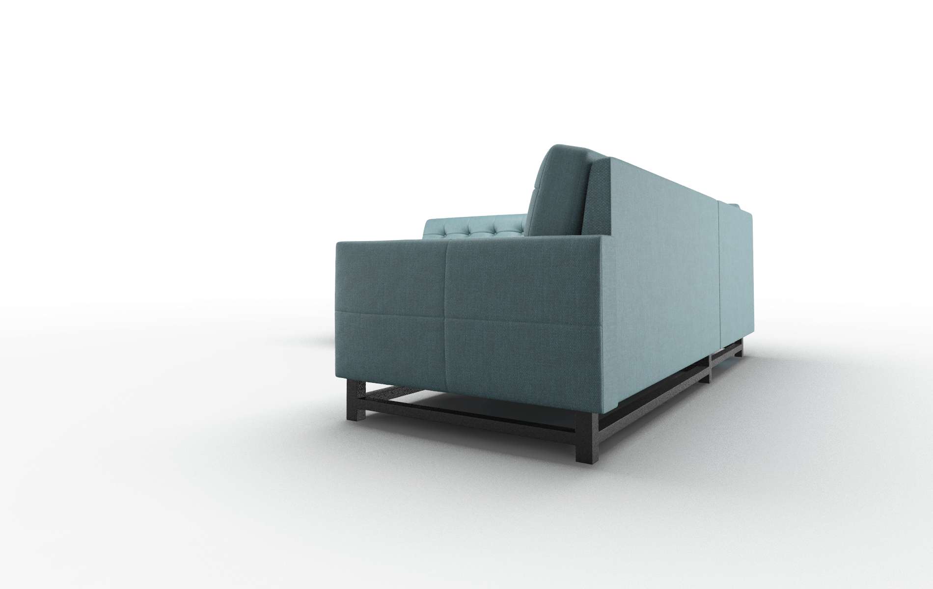 Madrid Rocket Peacock Sectional espresso legs 4