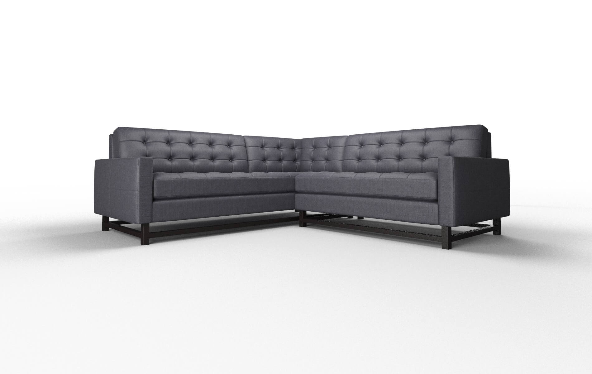 Madrid Sasha navy Sectional Espresso Legs  1