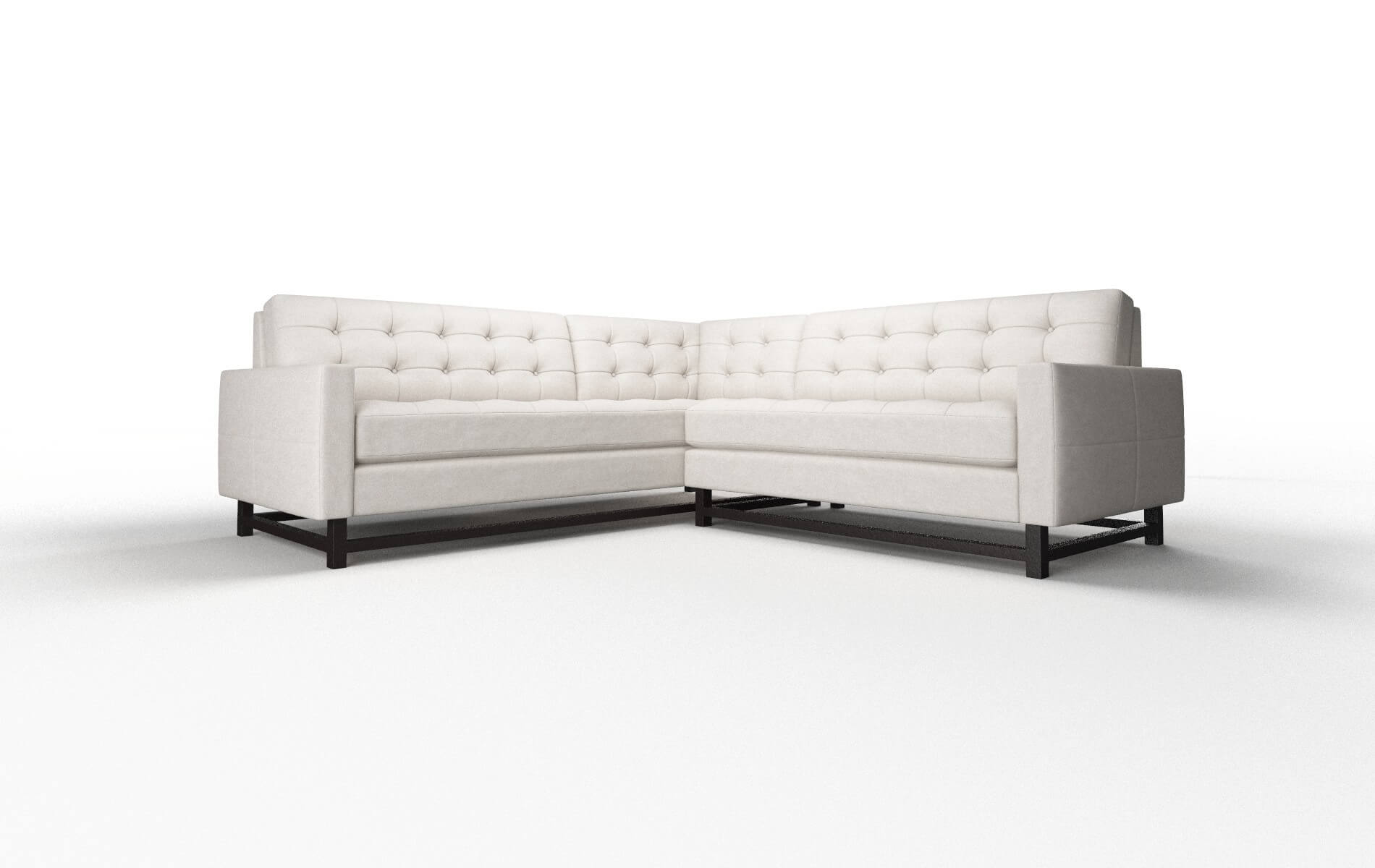 Madrid Suave Dove Sectional espresso legs 1