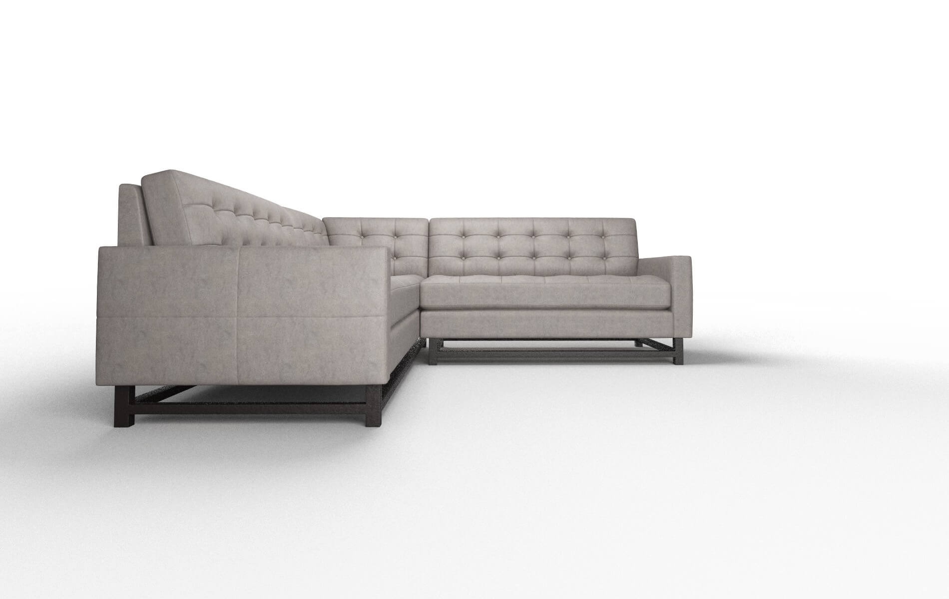 Madrid Suave Slate Sectional espresso legs 2