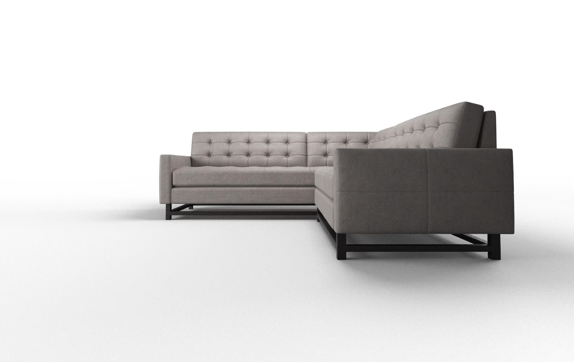 Madrid Suave Slate Sectional espresso legs 5