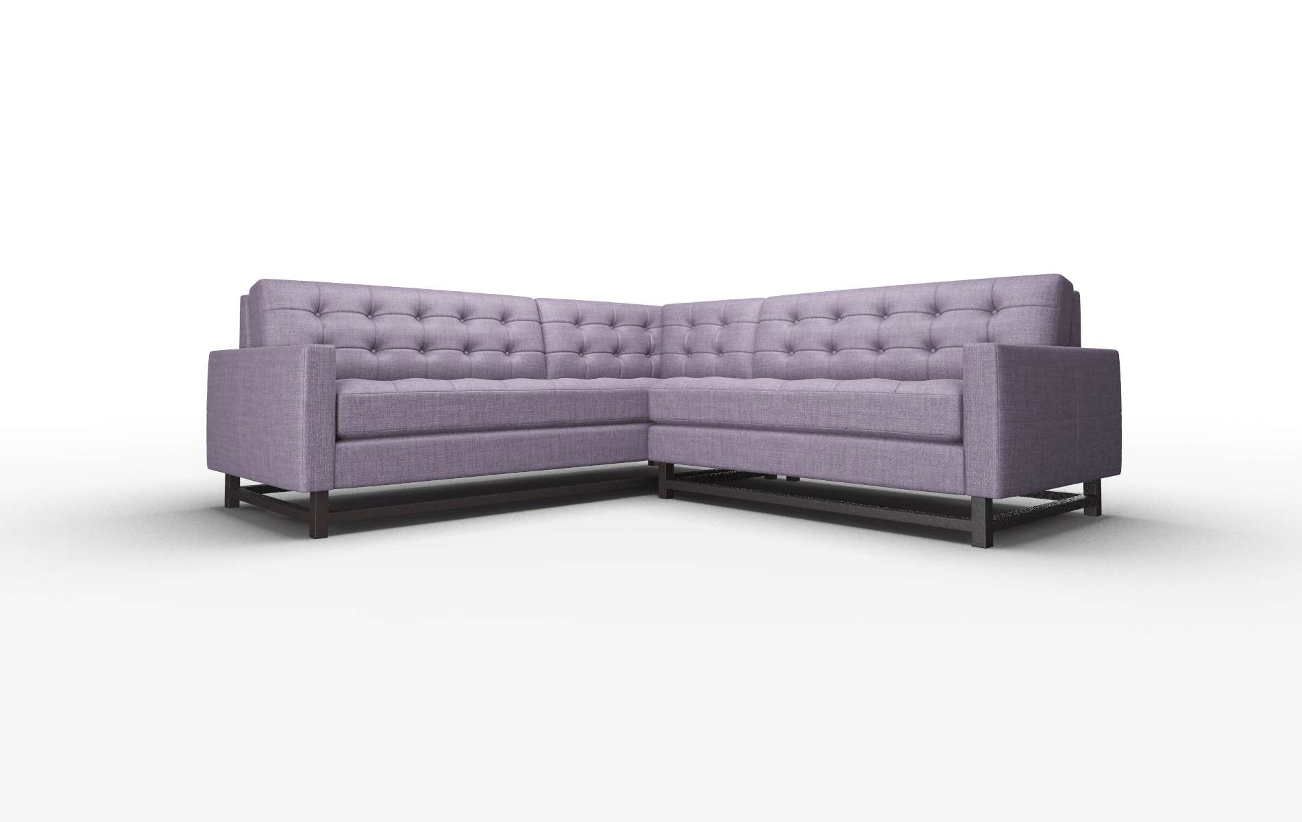 Madrid Tess Blackberry Sectional espresso legs 1