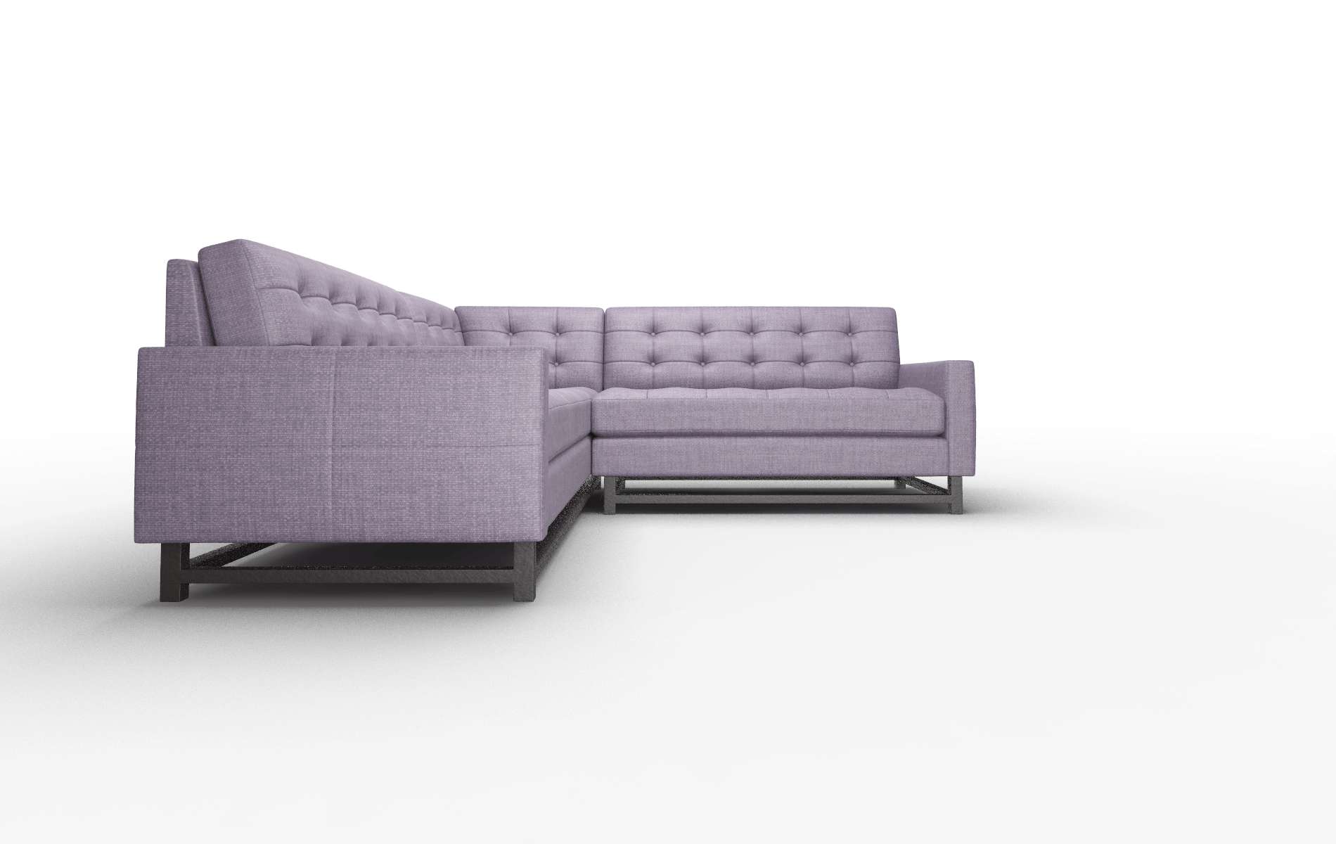 Madrid Tess Blackberry Sectional espresso legs 2