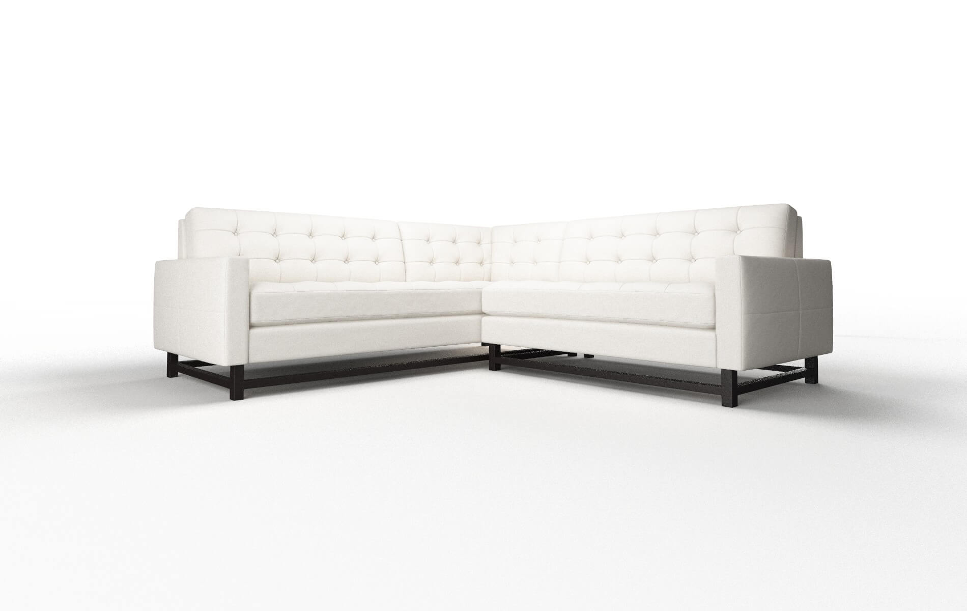Madrid Venice Eggshell Sectional espresso legs 1