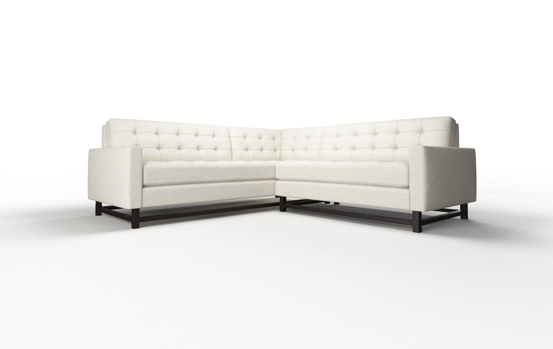 Madrid Venus Cream Sectional espresso legs 1