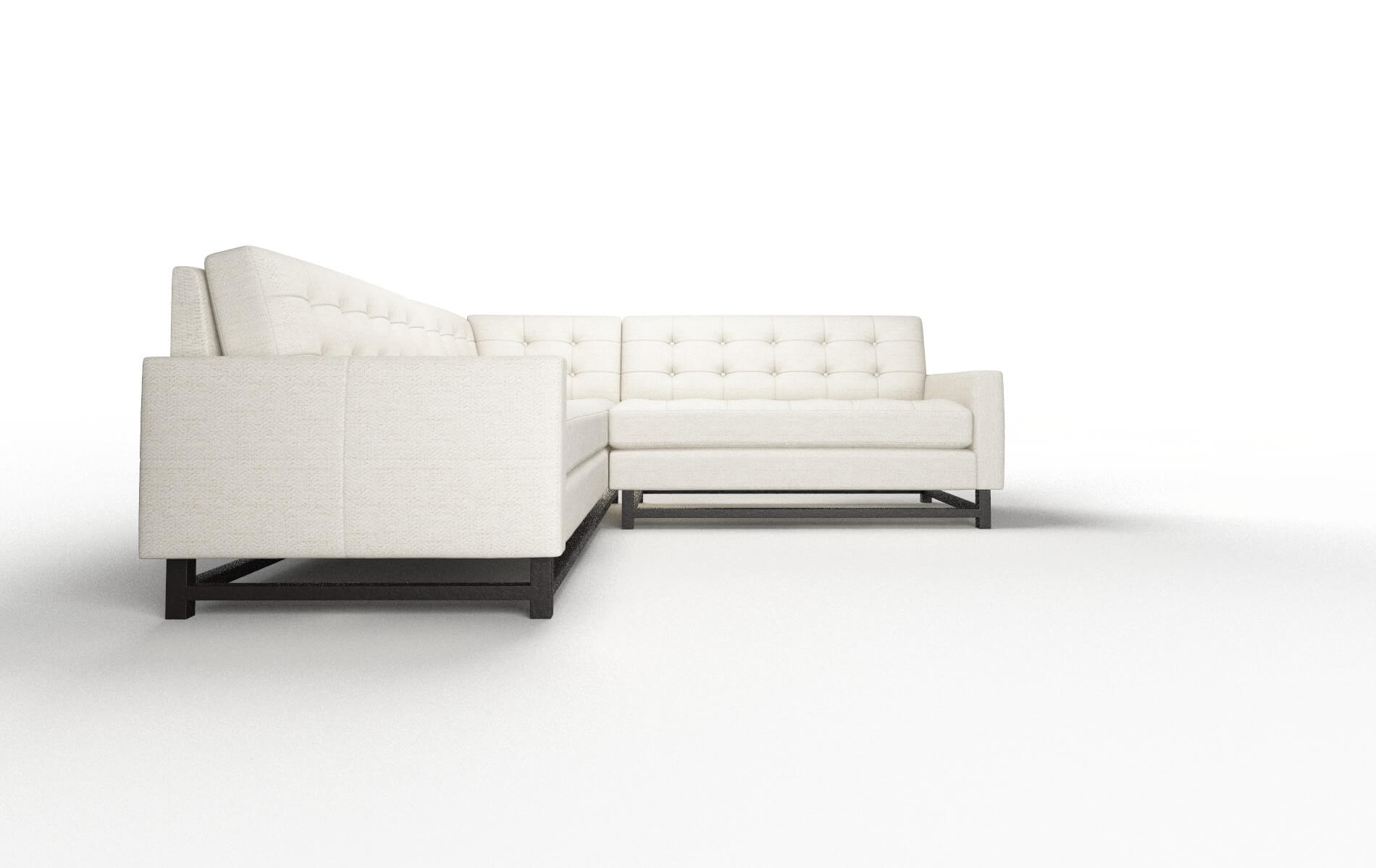 Madrid Venus Cream Sectional espresso legs 2