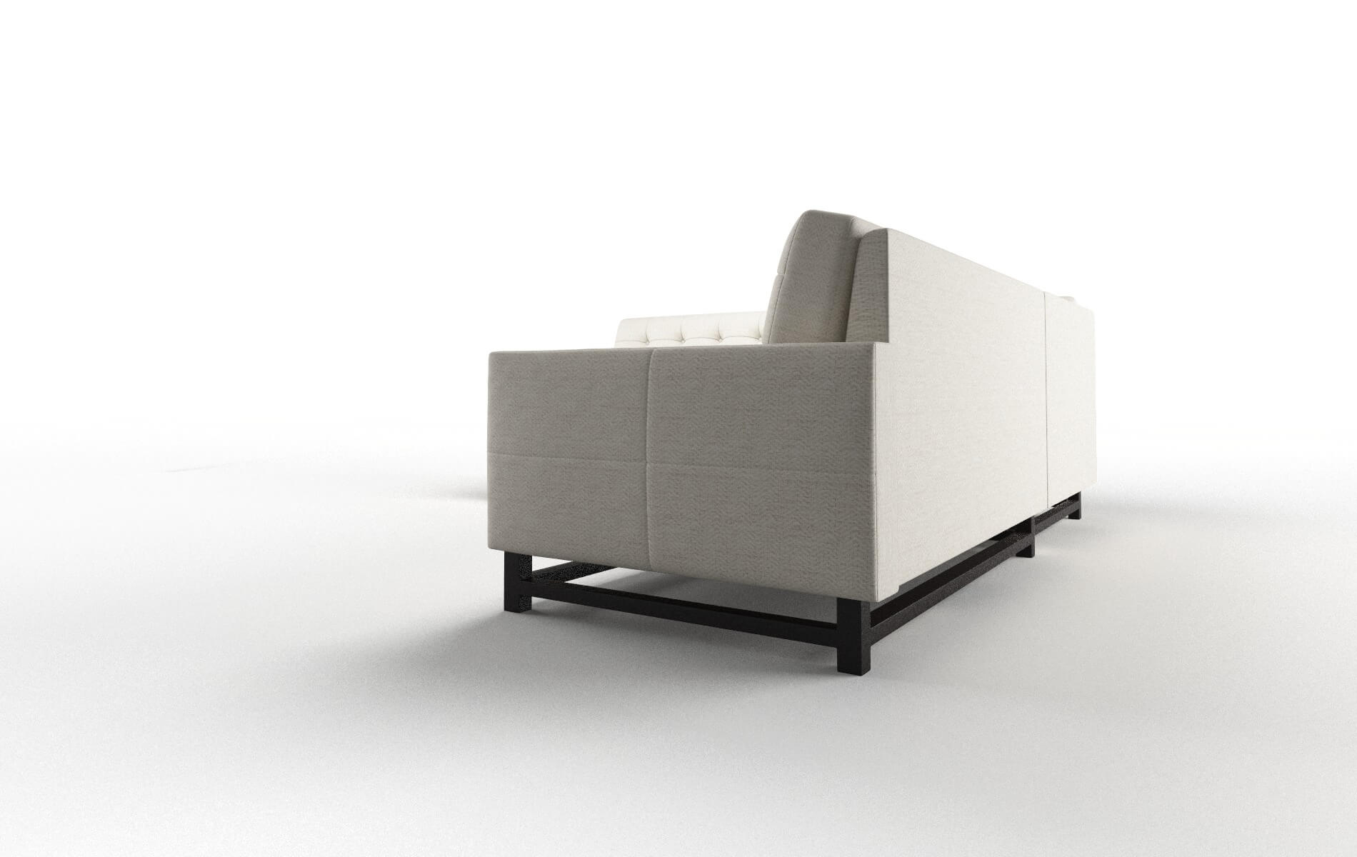 Madrid Venus Cream Sectional espresso legs 4