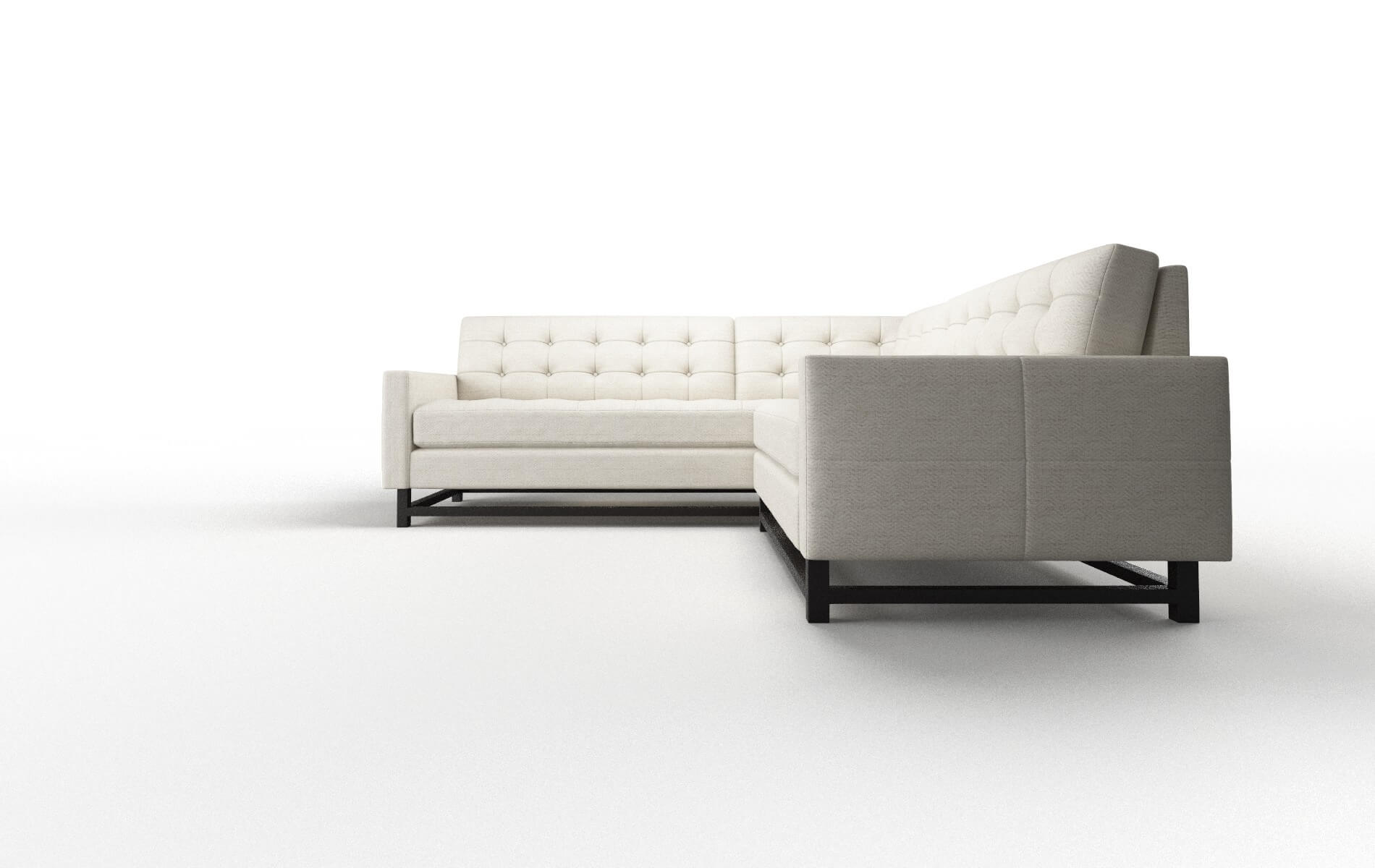 Madrid Venus Cream Sectional espresso legs 5