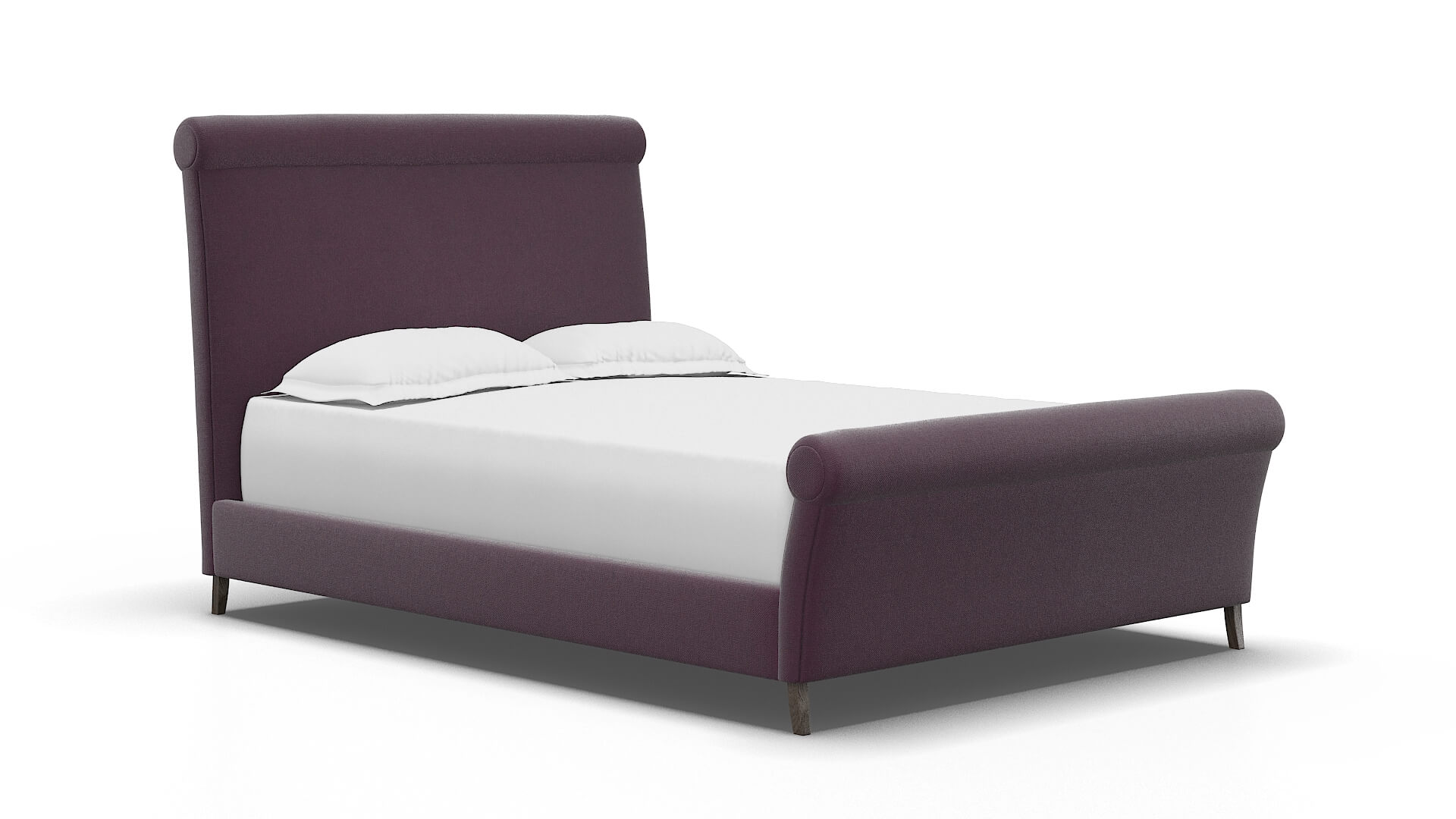 Maja Bella Aubergine Bed espresso legs 2