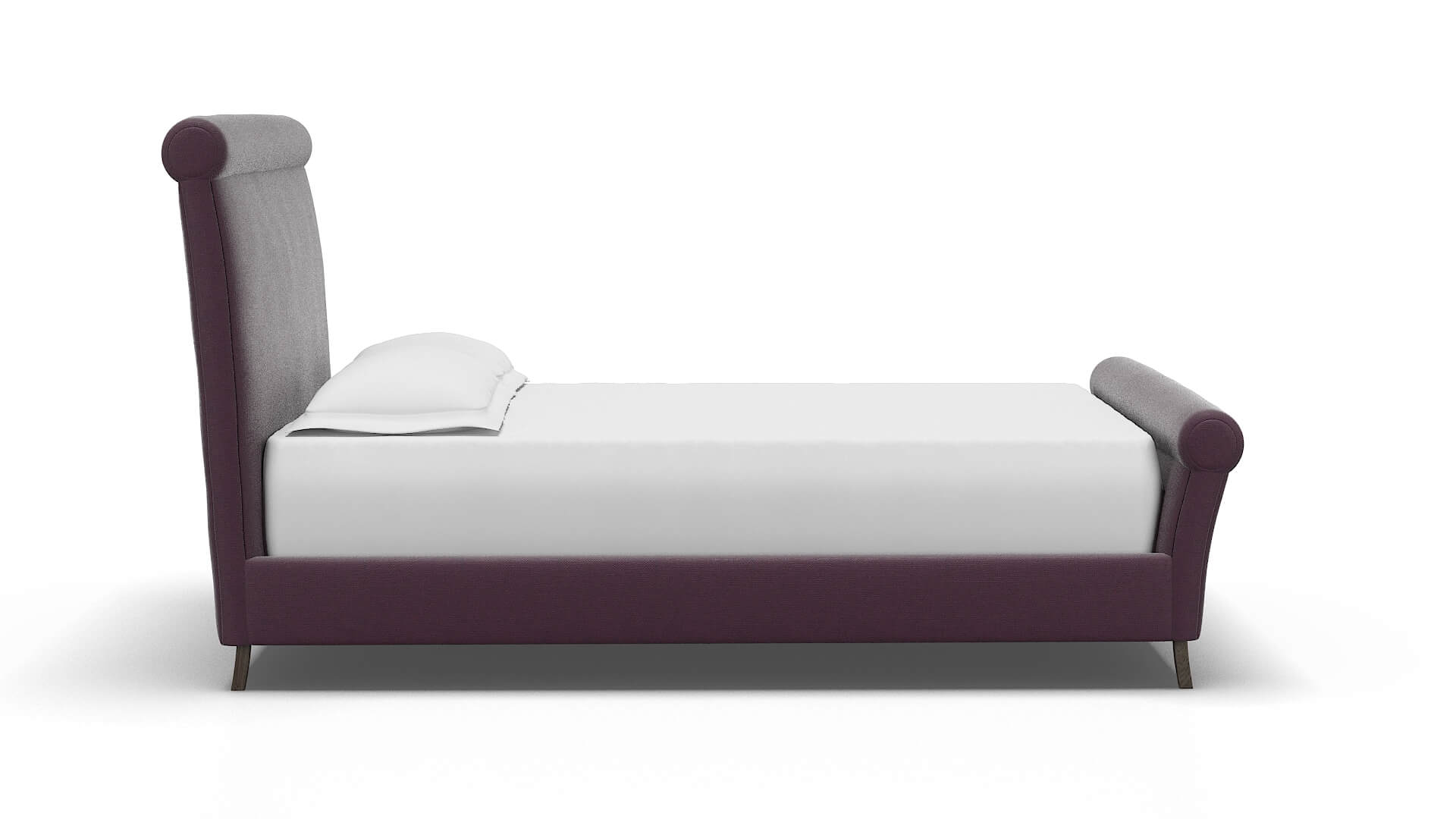 Maja Bella Aubergine Bed espresso legs 3