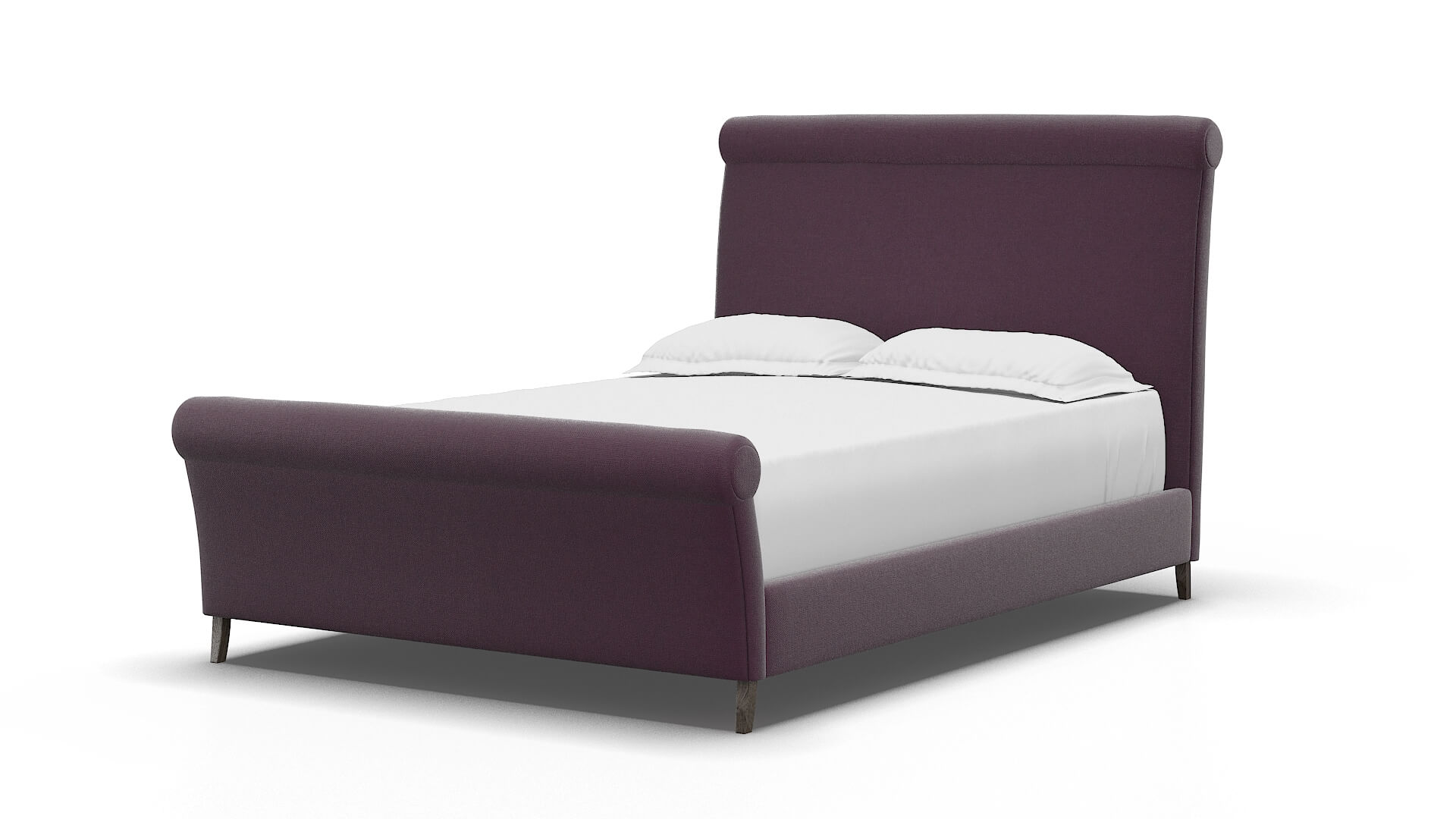 Maja Bella Aubergine Bed espresso legs 5