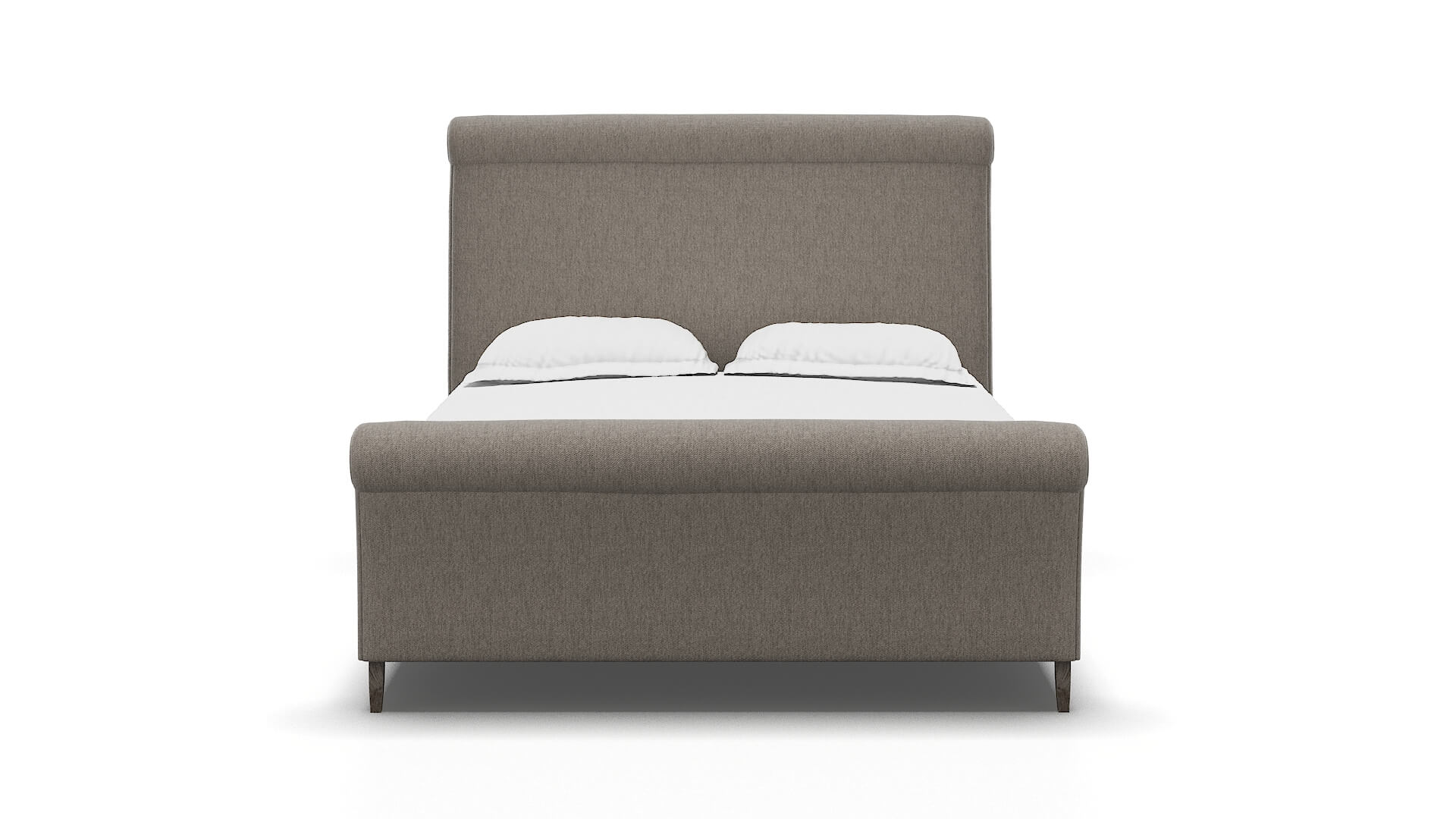 Maja Cosmo Taupe Bed espresso legs 1