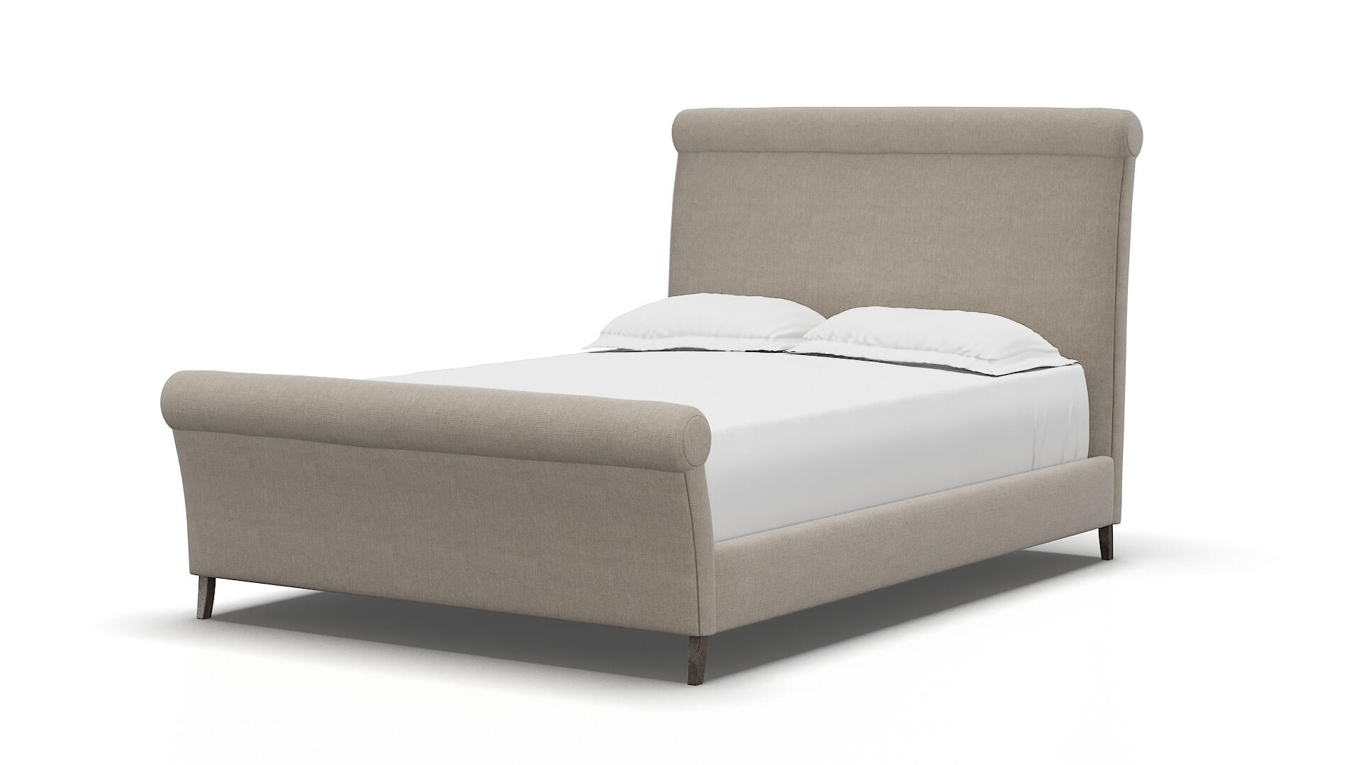 Maja Derby Linen Bed espresso legs 5