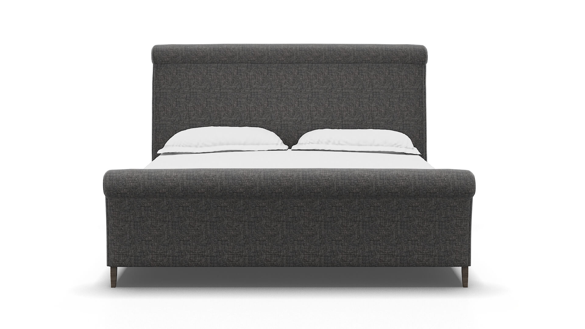 Maja Insight Charcoal Bed King espresso legs 1