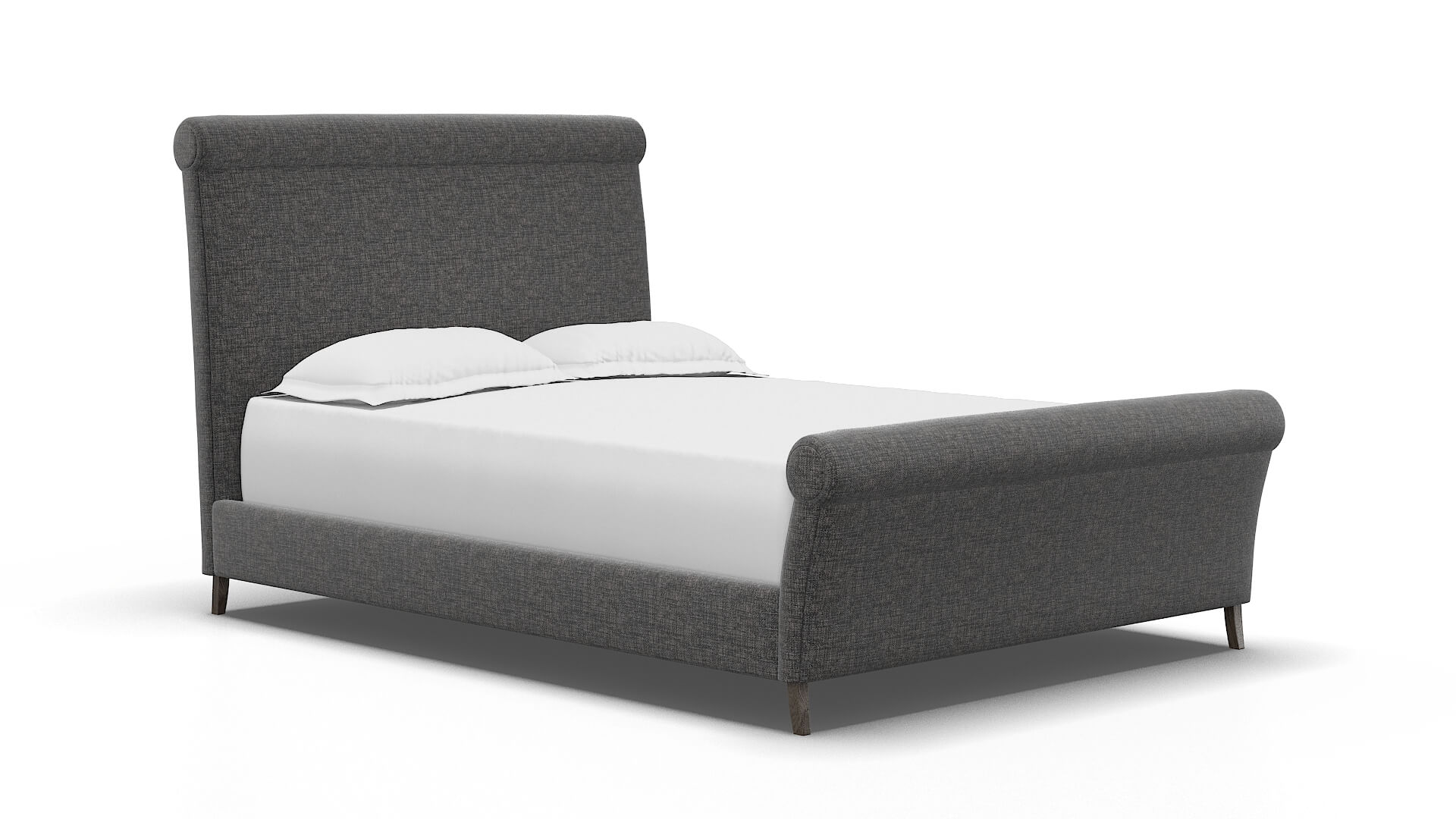 Maja Insight Charcoal Bed espresso legs 2