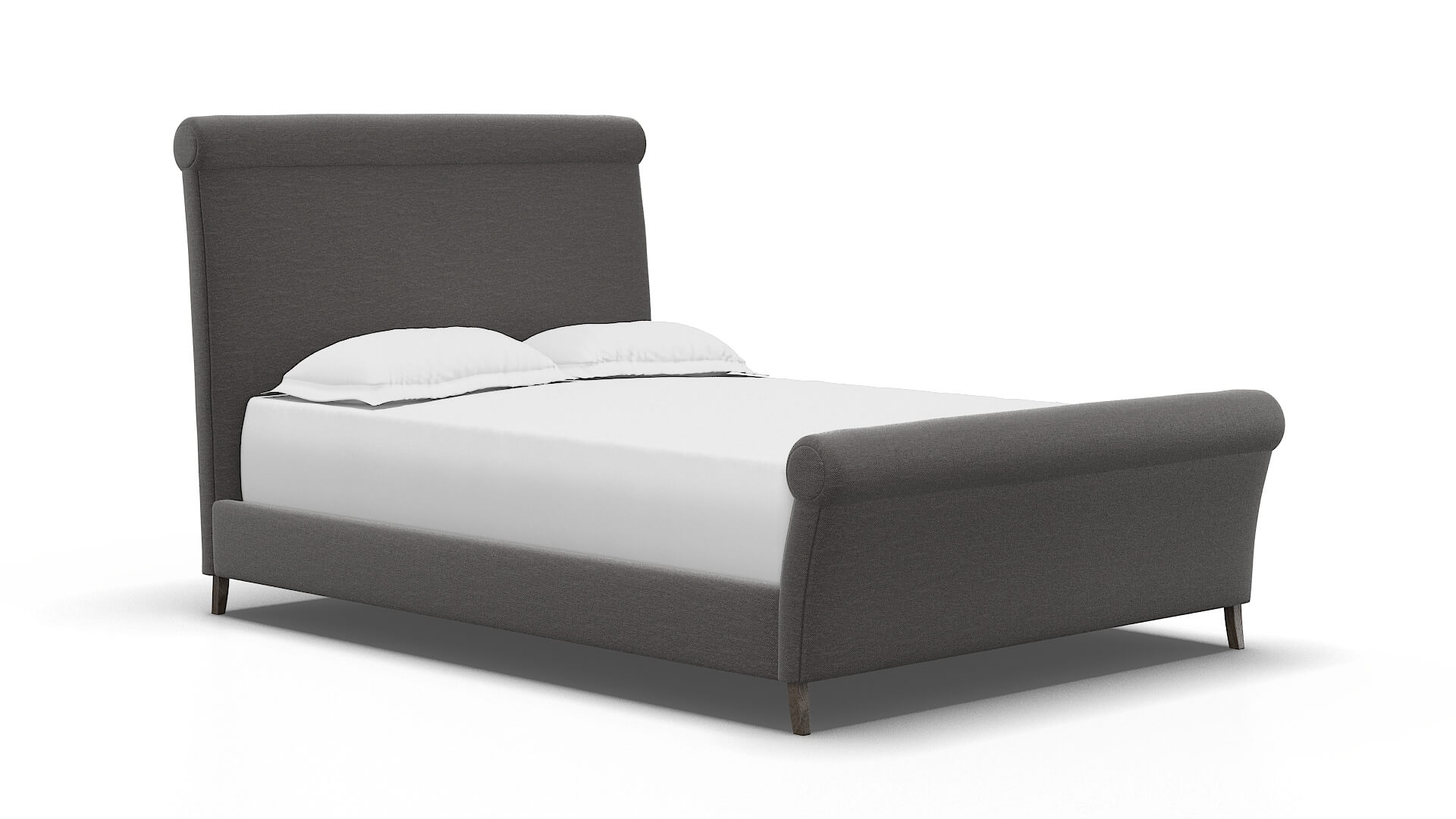 Maja Oscar Grey Bed espresso legs 2