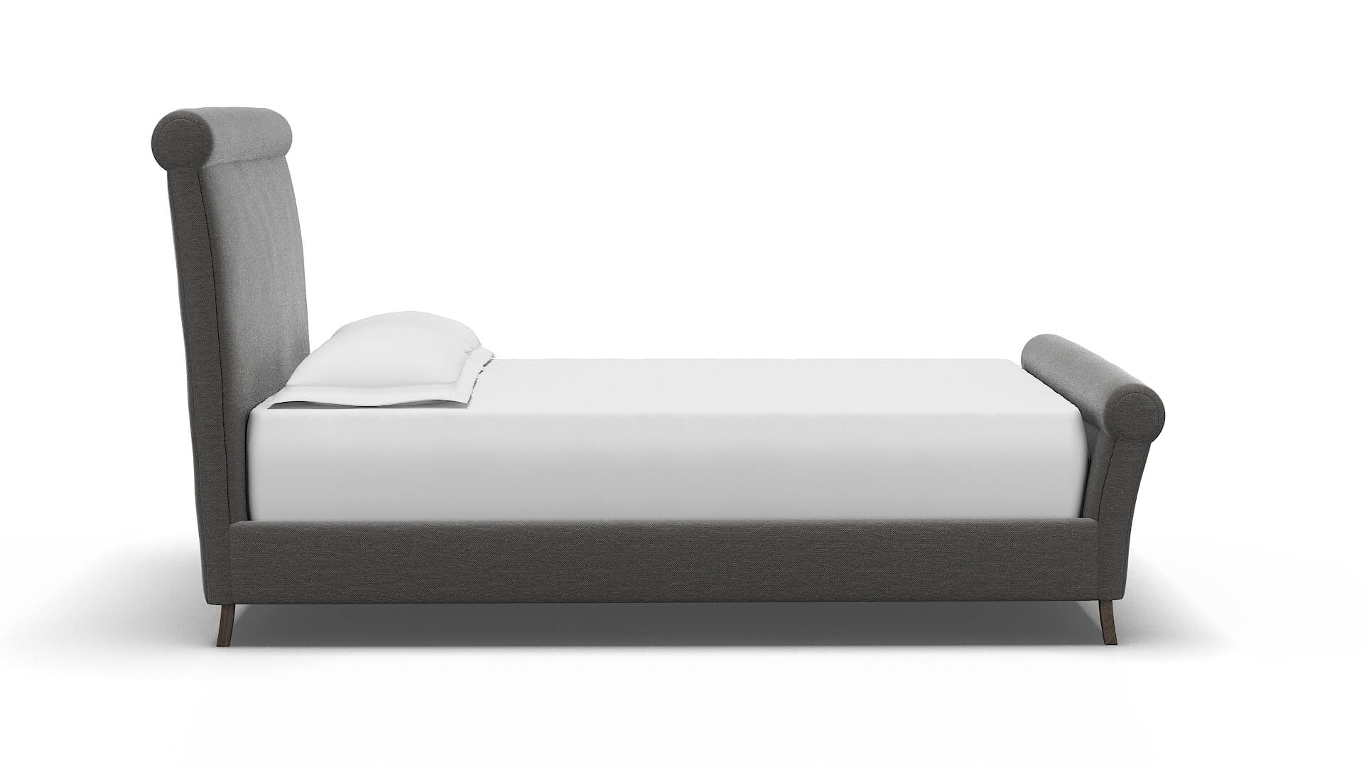 Maja Oscar Grey Bed espresso legs 3