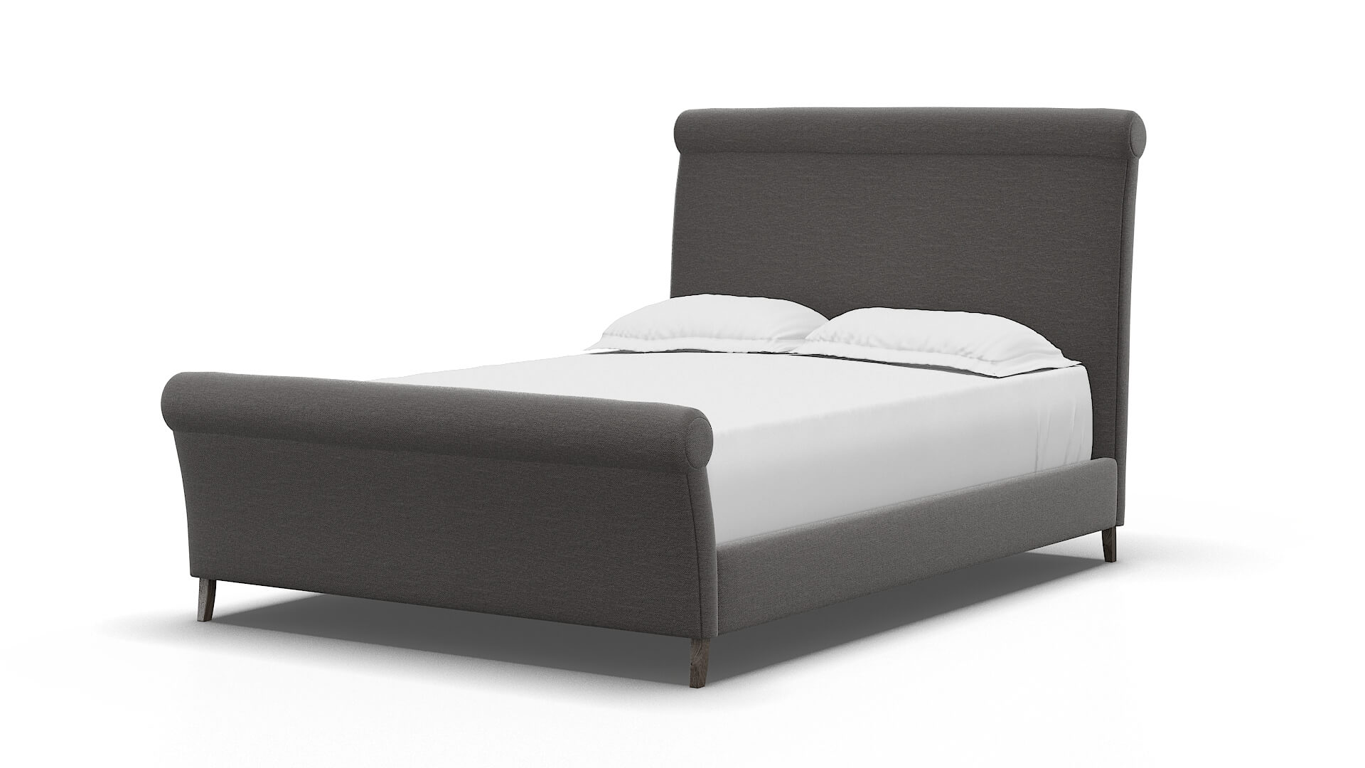 Maja Oscar Grey Bed espresso legs 5