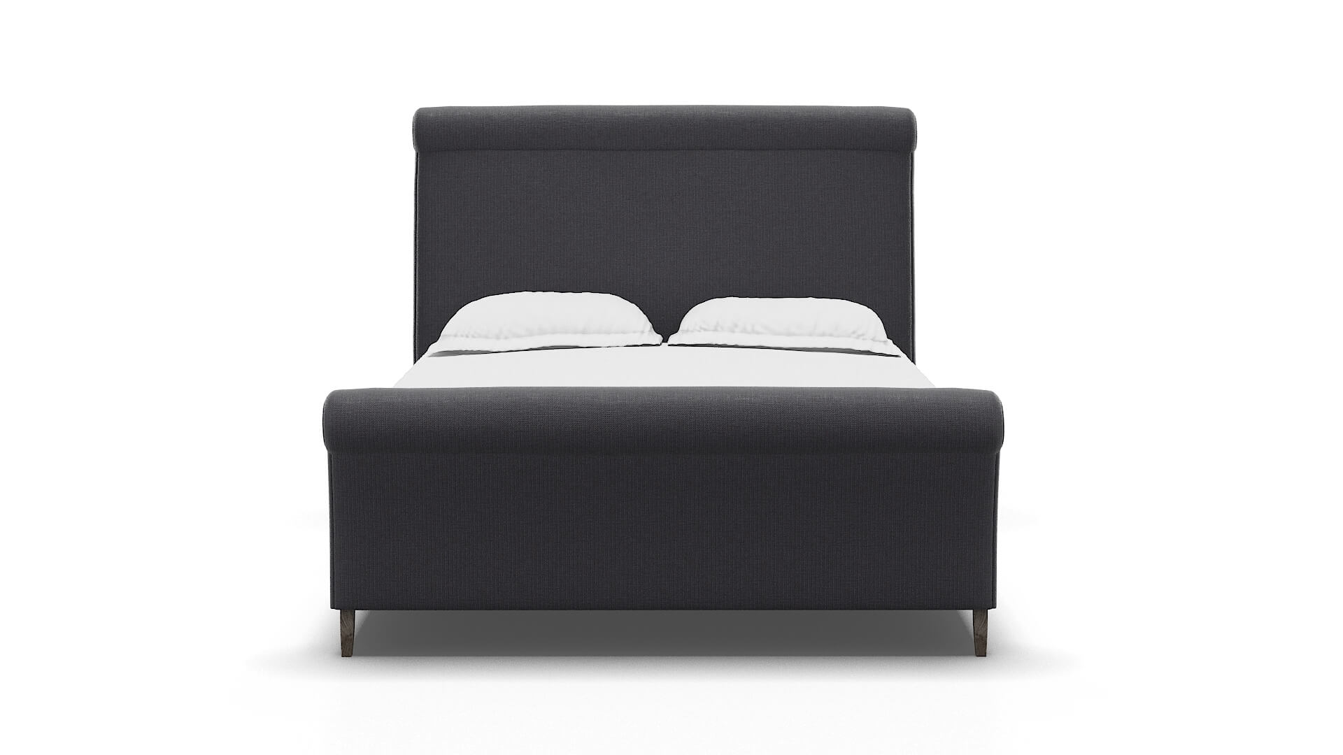 Maja Parker Charcoal Bed espresso legs 1