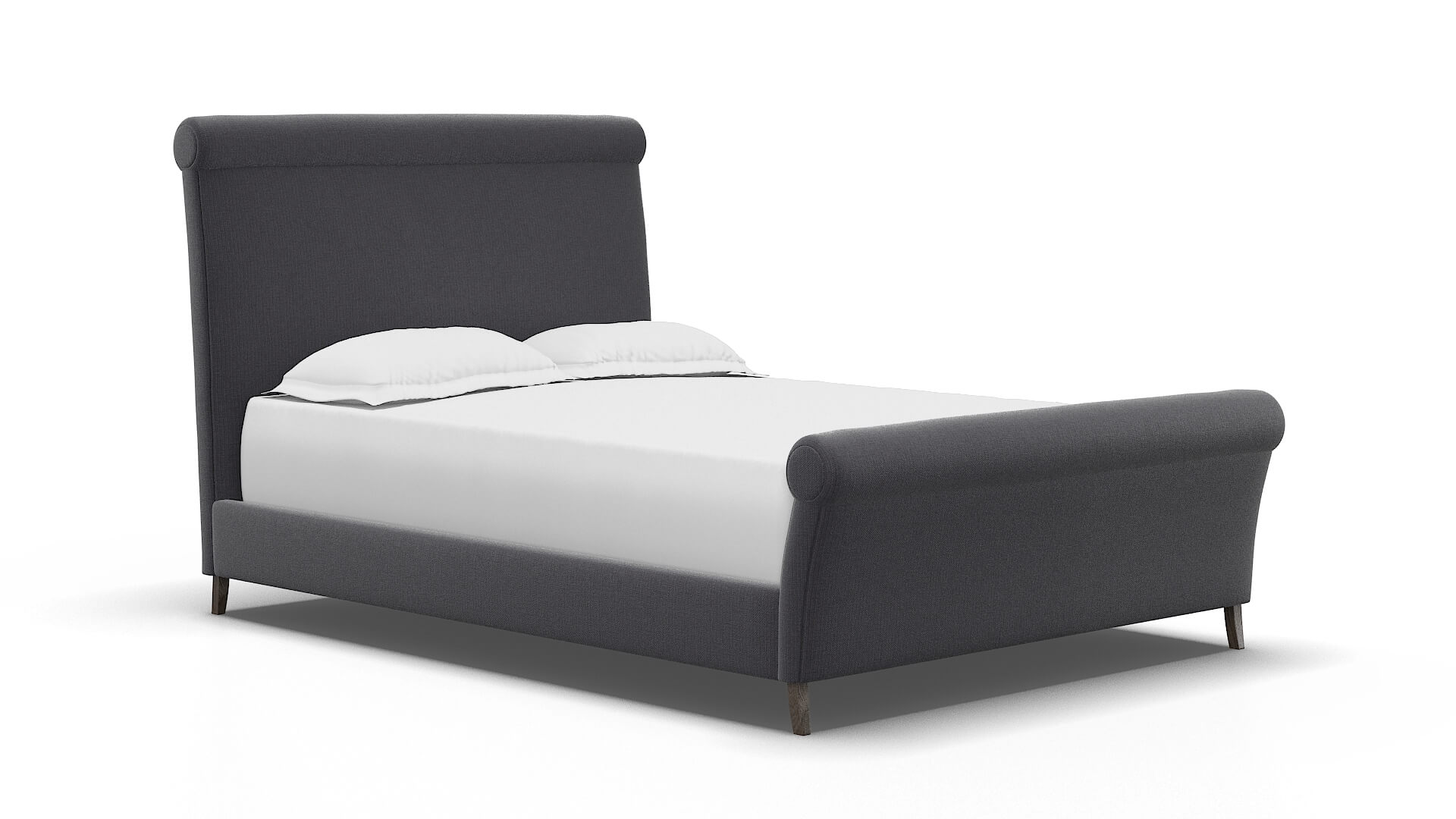 Maja Parker Charcoal Bed espresso legs 2